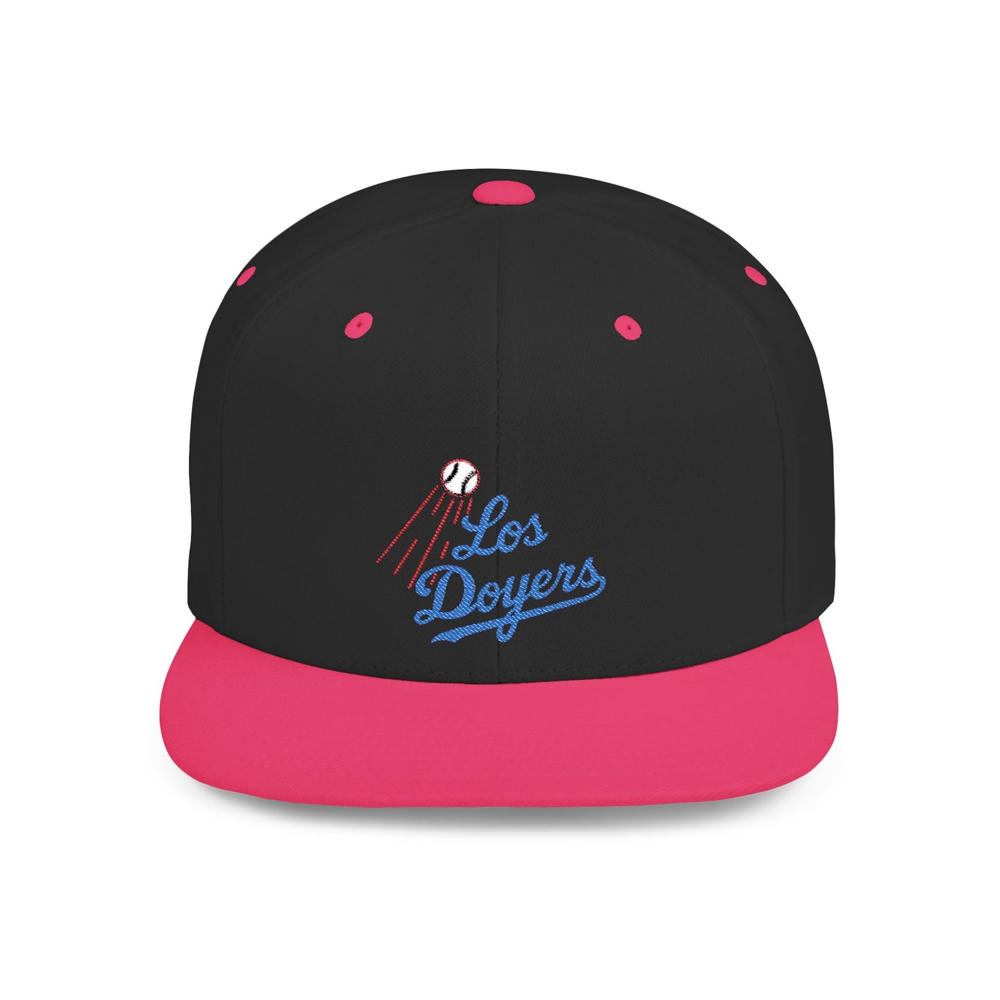 Los Doyers Embroidery Stylish Flat Bill Snapback Cap