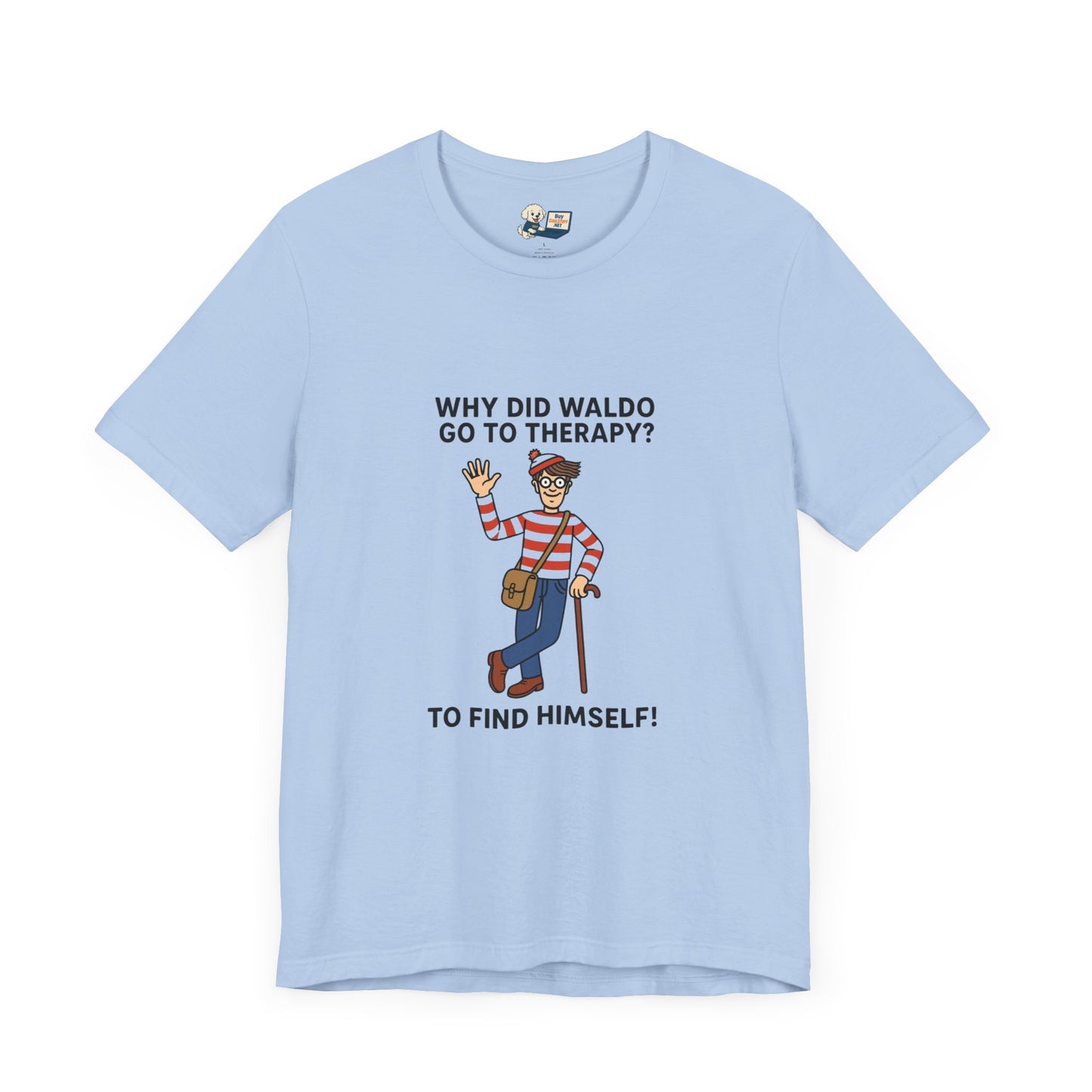 Mental Health "Waldo" Unisex Jersey Tee - Fun & Quirky Design for Everyday Heroes