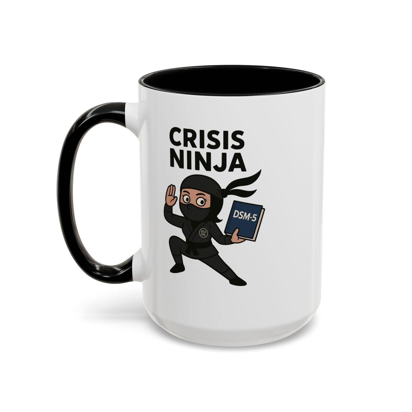 Mental Health "Crisis Ninja" -Accent Mug - 15oz