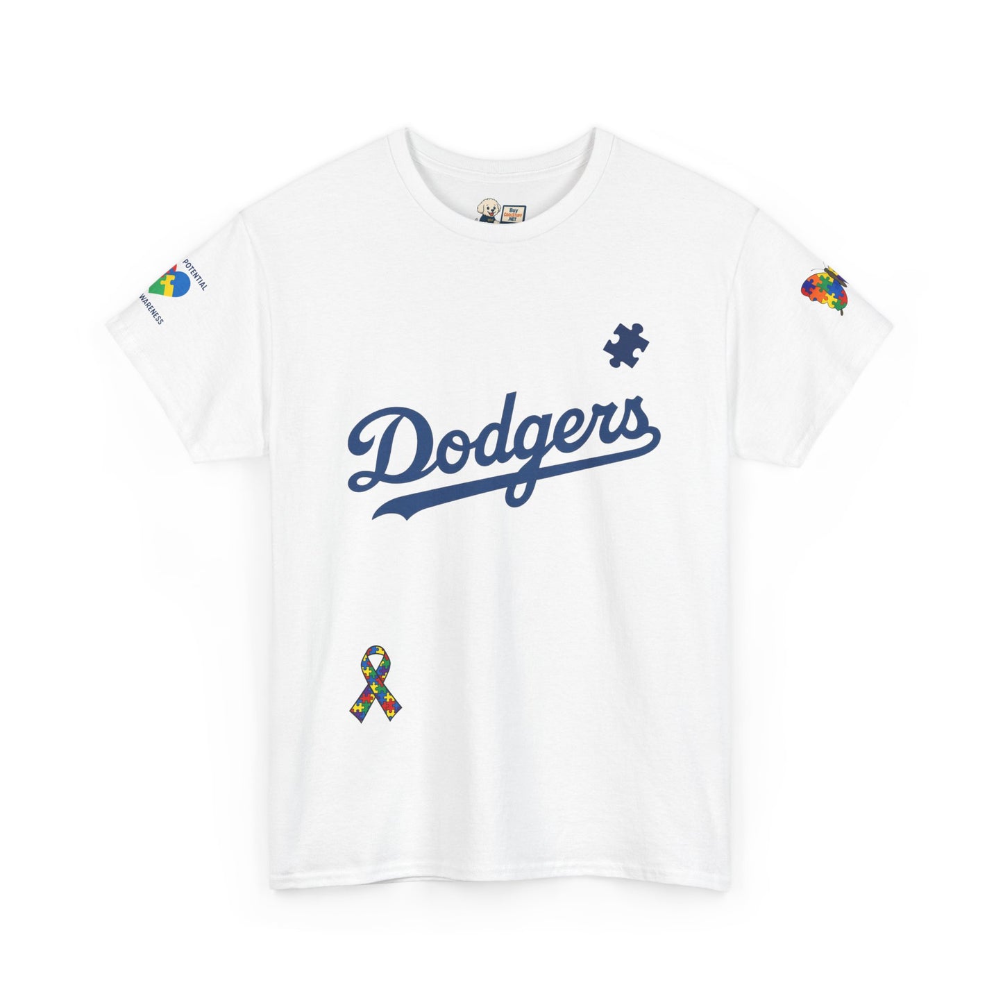 Autism Awareness - Dodgers Tee -Unisex Heavy Cotton Tee - Men & Women