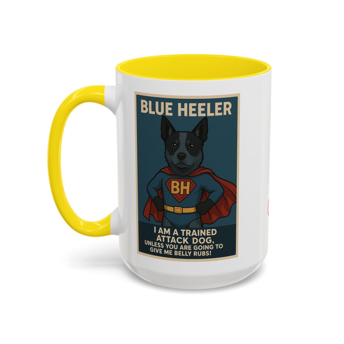 Blue Heeler "Superhero" Coffee Mug - Fun 15oz Accent Mug for Dog Lovers