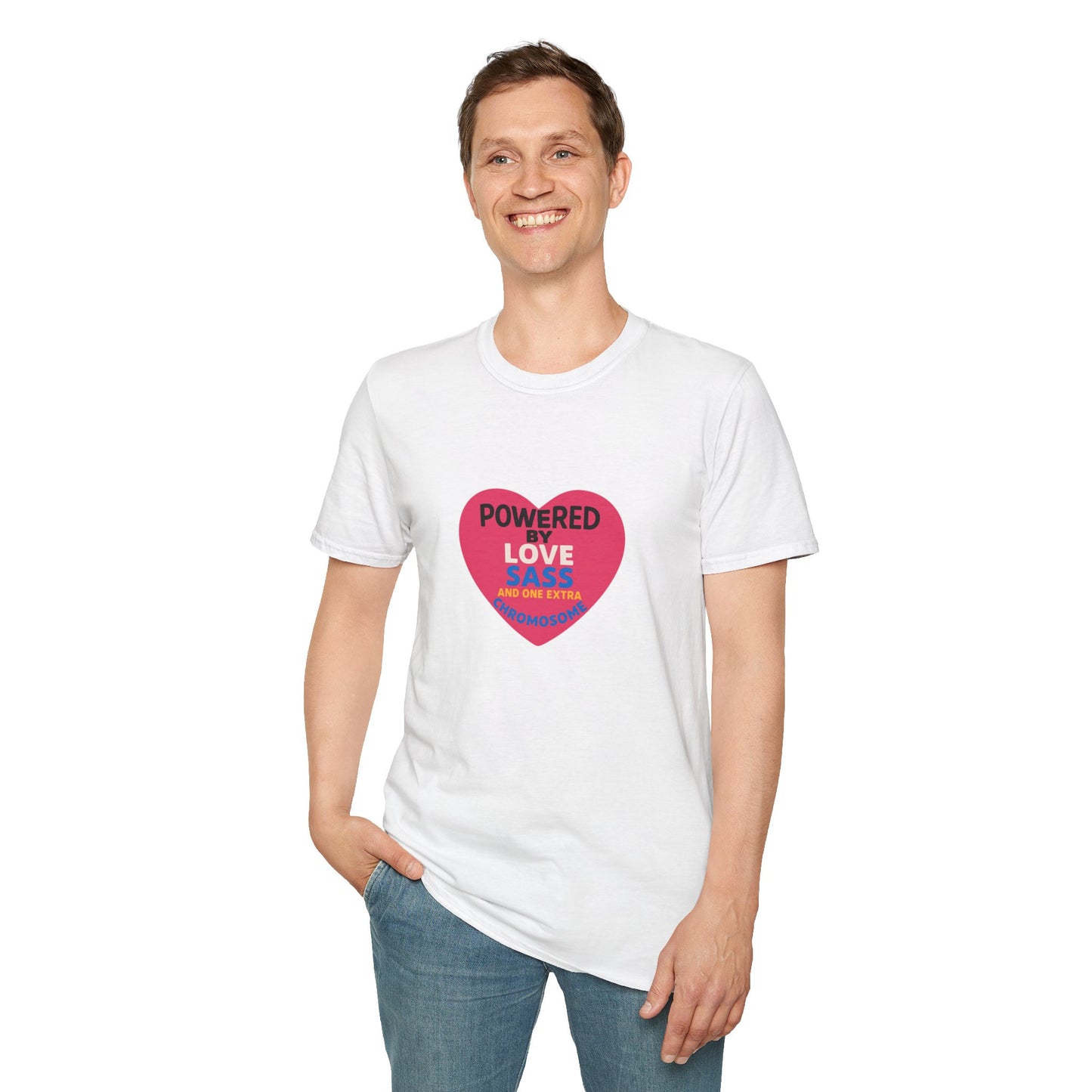 Down Syndrome Awareness - Powered by Love Unisex T-Shirt - Fun and Stylish Casual Wear