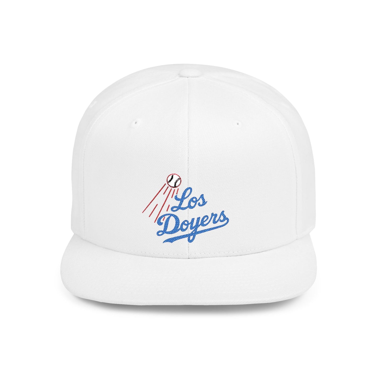 Los Doyers Embroidery Stylish Flat Bill Snapback Cap