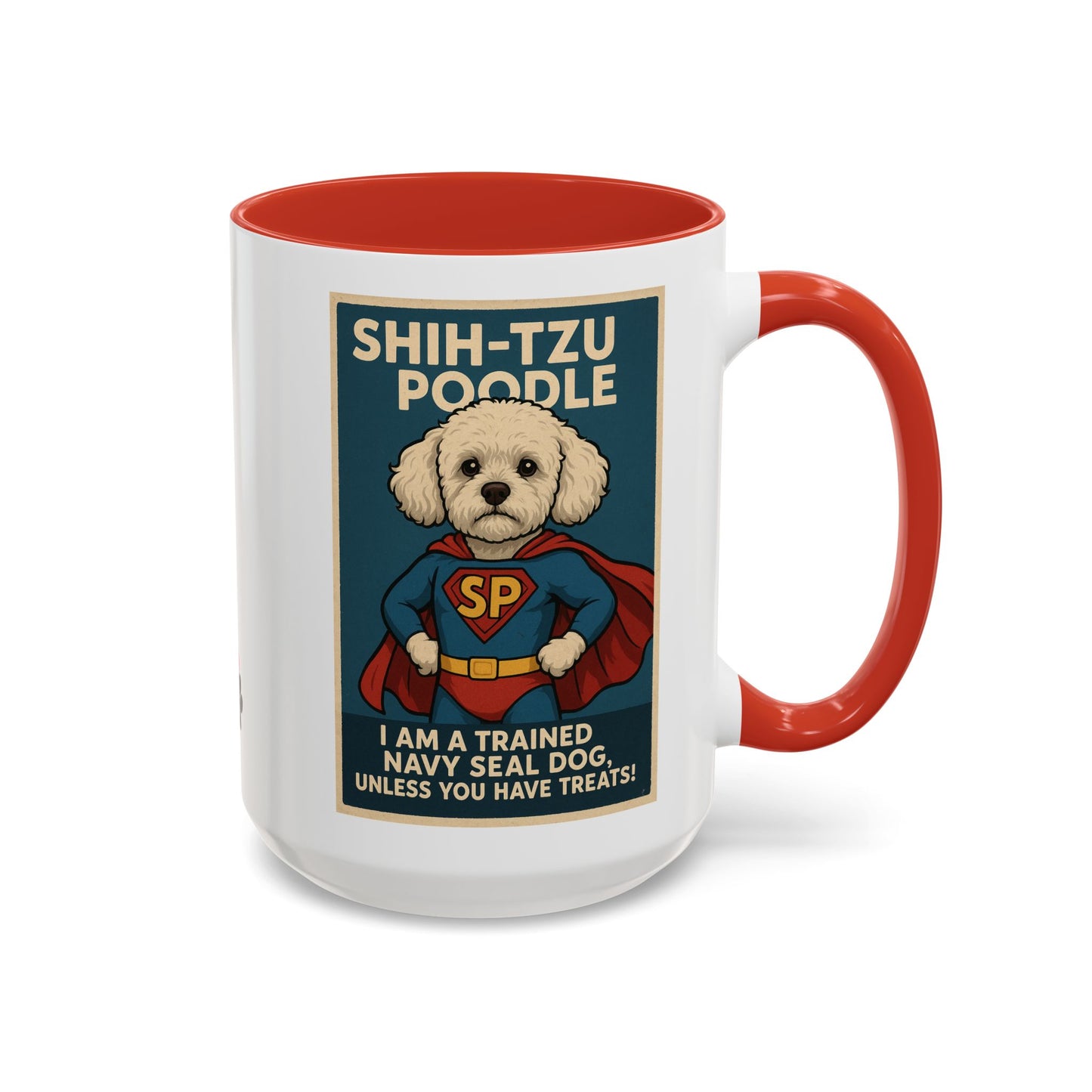 Shih-Tzu Poodle "Super Hero" Coffee Mug - Fun 15oz Accent Mug for Dog Lovers