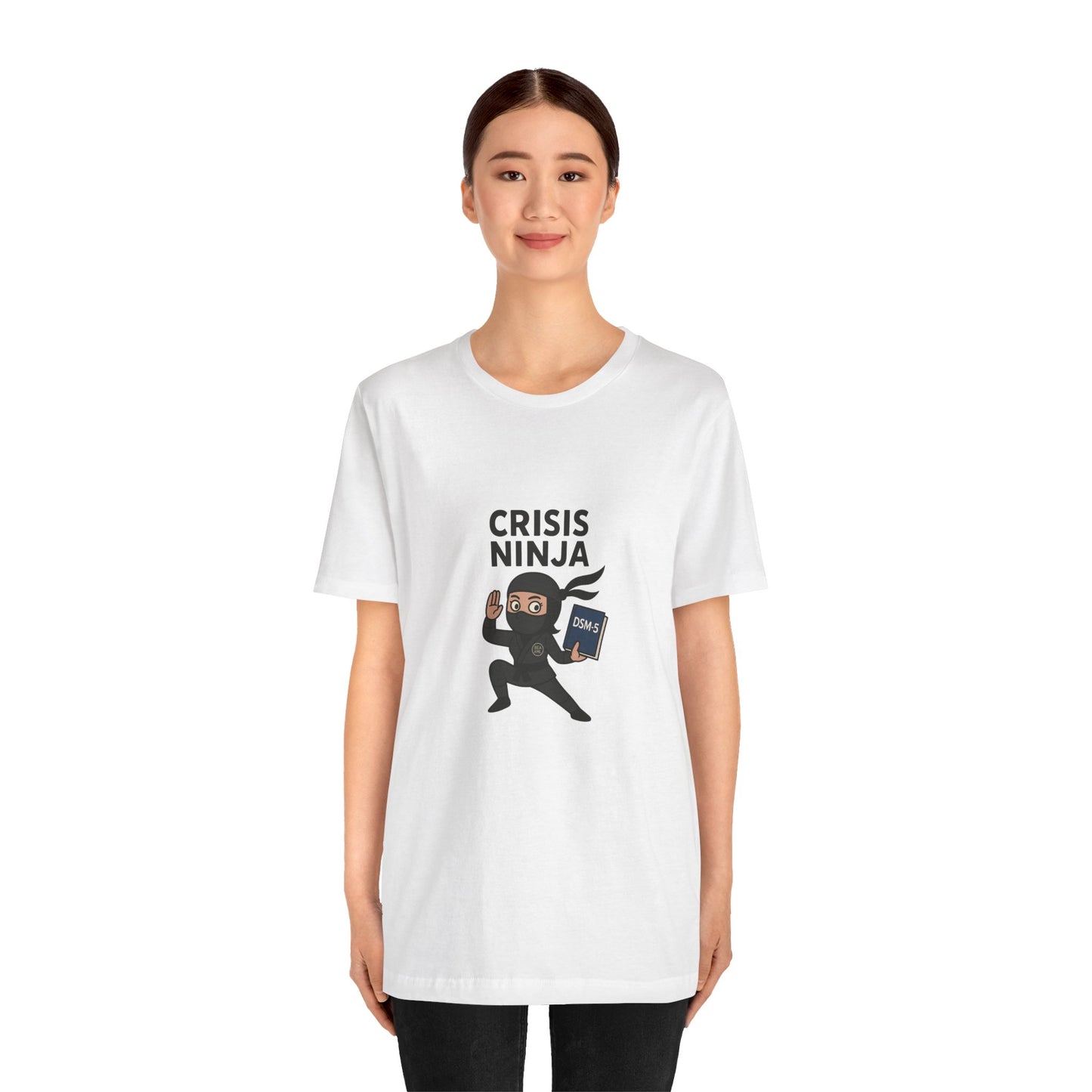 Mental Health "Crisis Ninja" Unisex Jersey Tee - Fun & Quirky Design for Everyday Heroes
