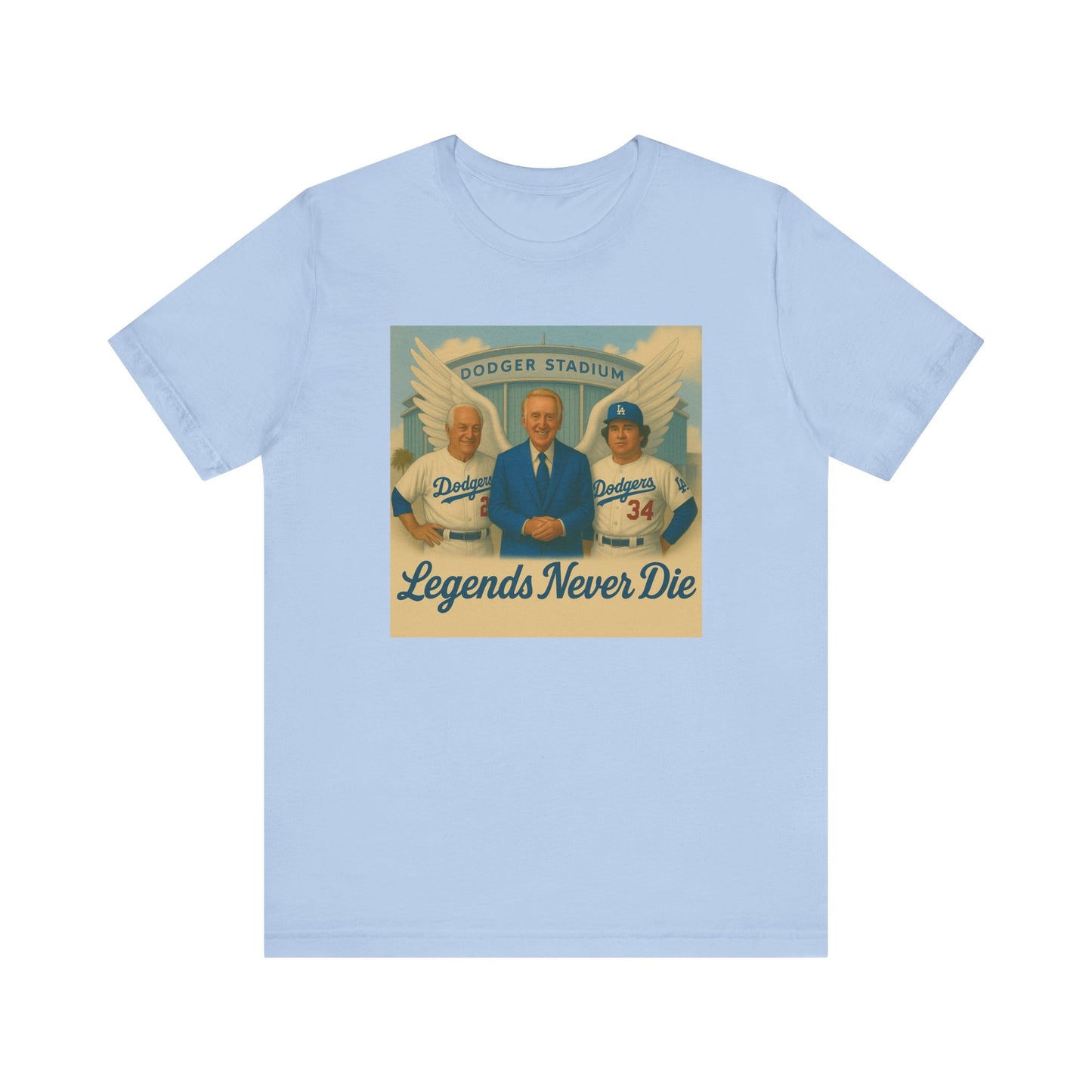 "Legends Never Die" Los Angeles Dodgers Tribute Tee - Unisex Jersey Short Sleeve
