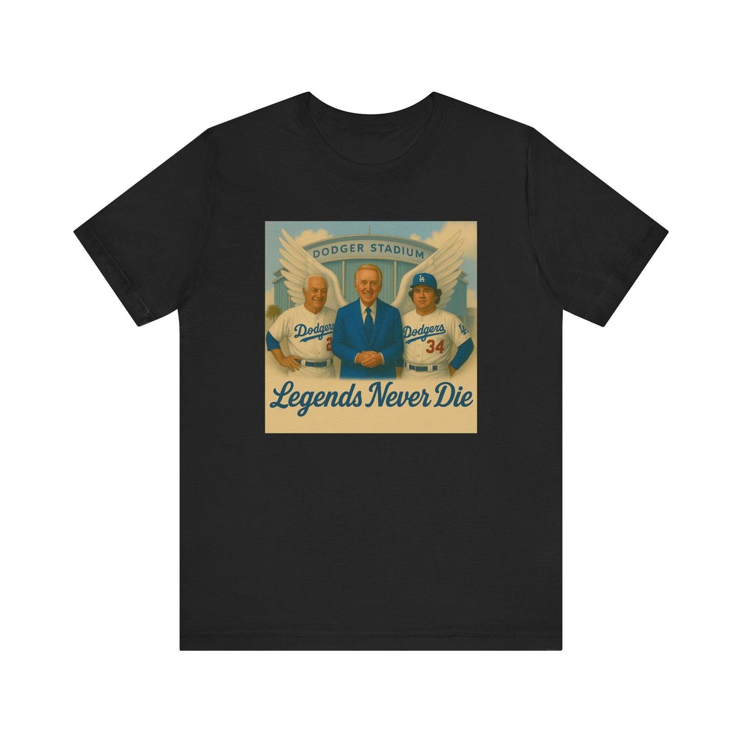 "Legends Never Die" Los Angeles Dodgers Tribute Tee - Unisex Jersey Short Sleeve