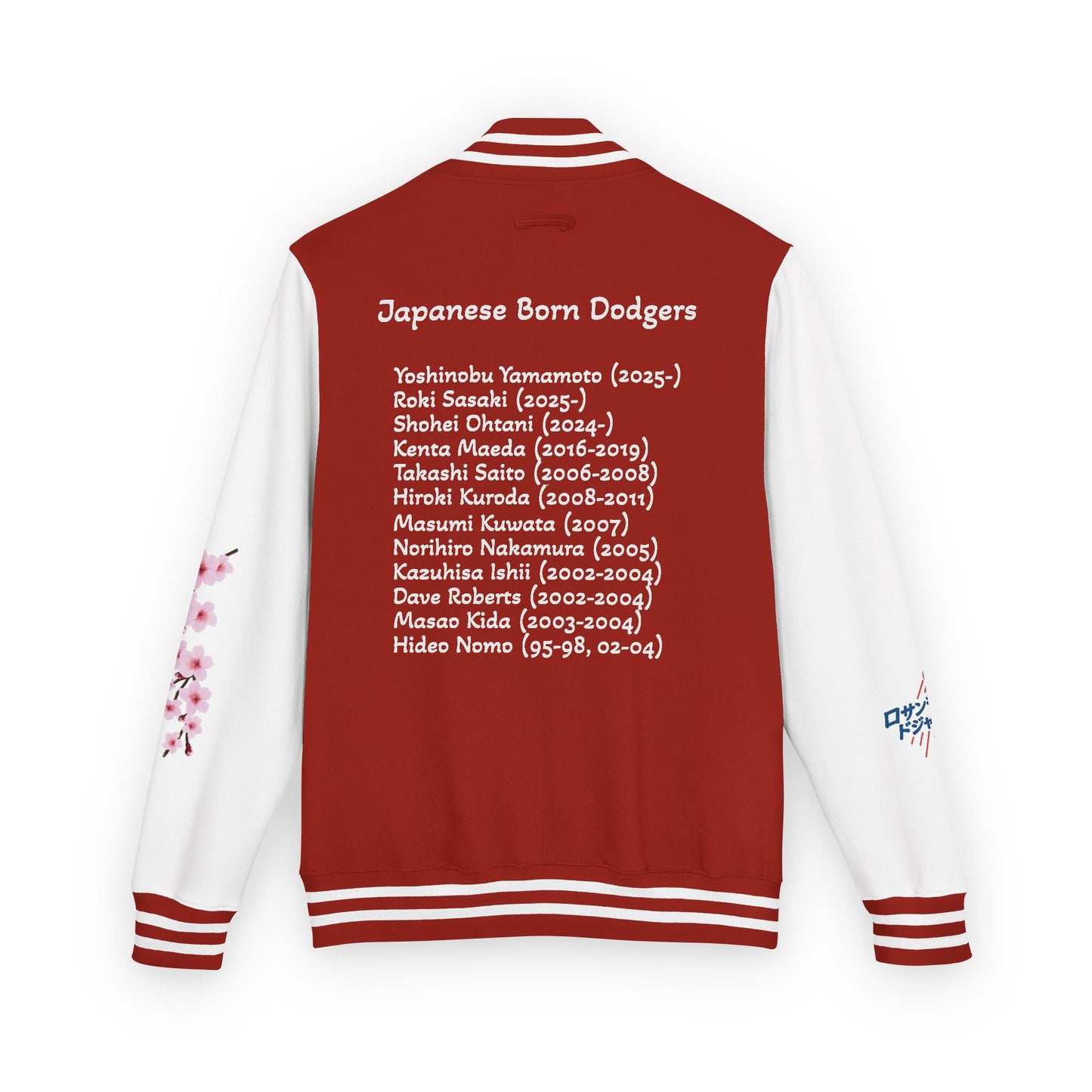 Dodgers Japanese Born Players Tribute Design Unisex Heavyweight Letterman Jacket -Men & Women