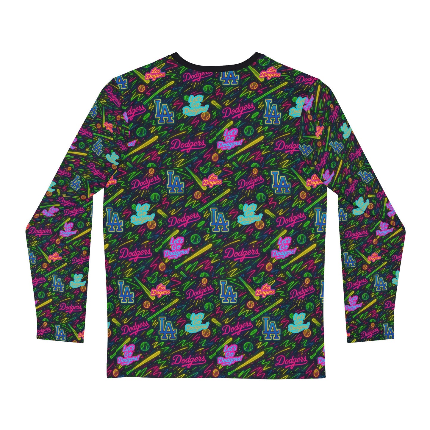 Los Angeles Dodgers - Men's 1990's Fluorescent Long Sleeve Tee