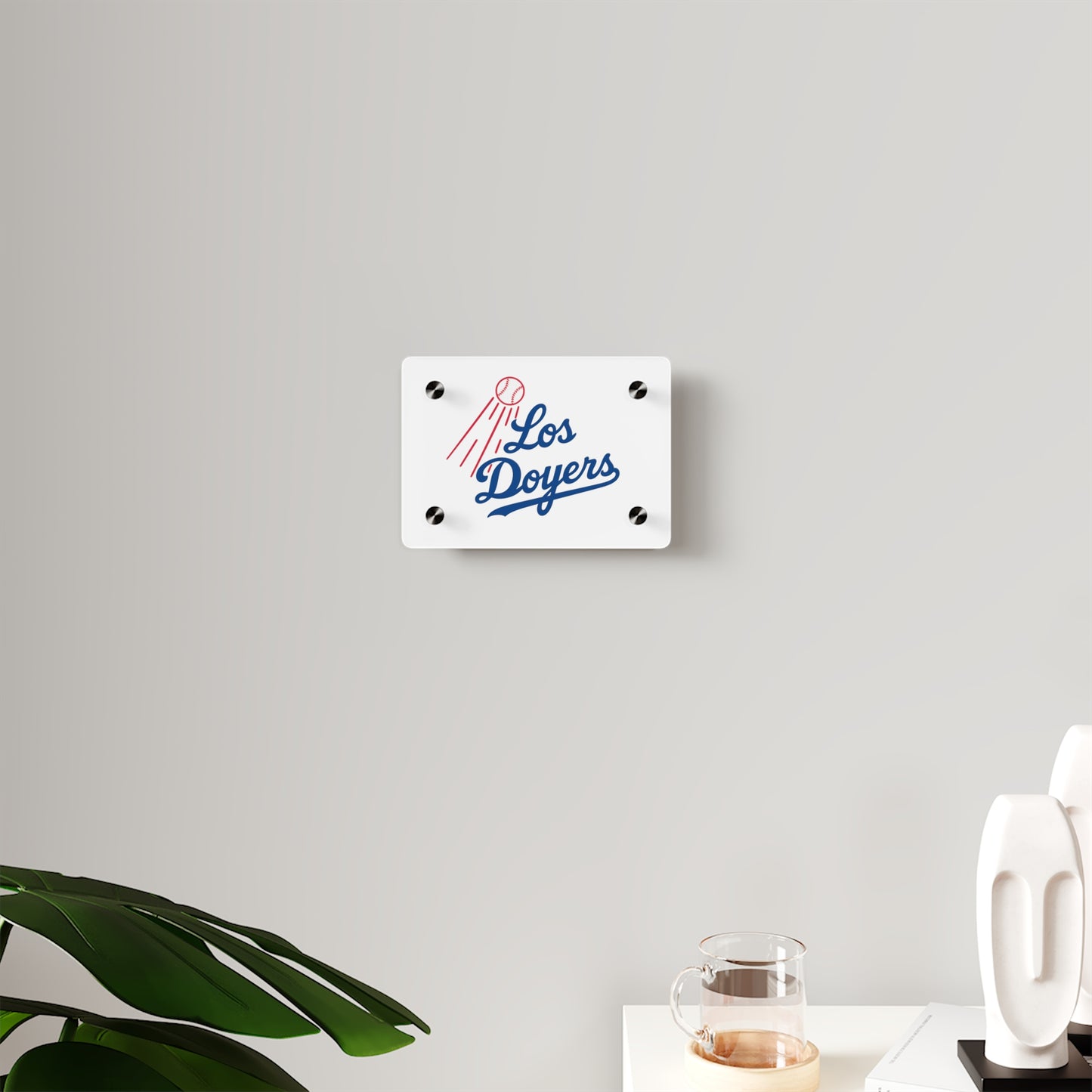 Los Doyers Acrylic Wall Art Panel - Fun Sports Decor for MLB Fans