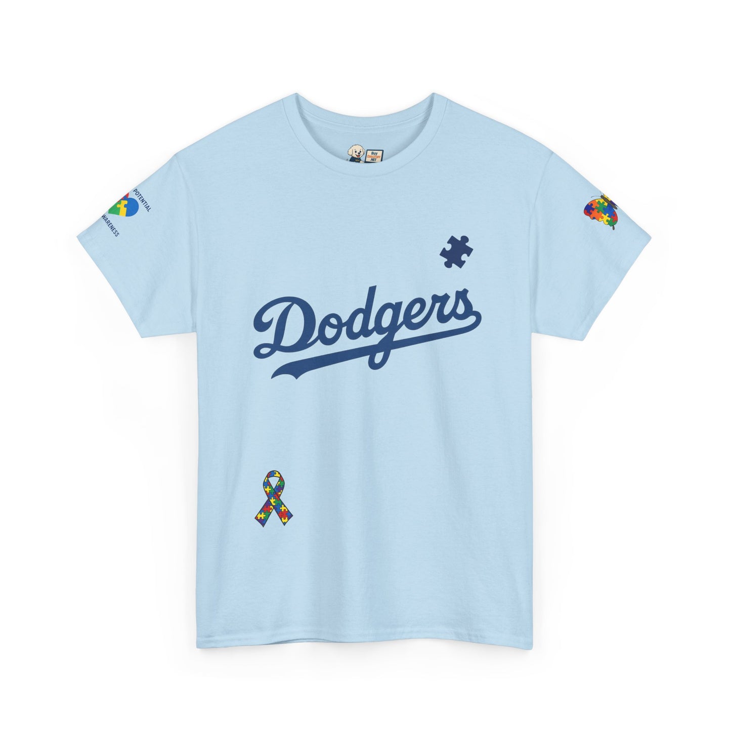 Autism Awareness - Dodgers Tee -Unisex Heavy Cotton Tee - Men & Women