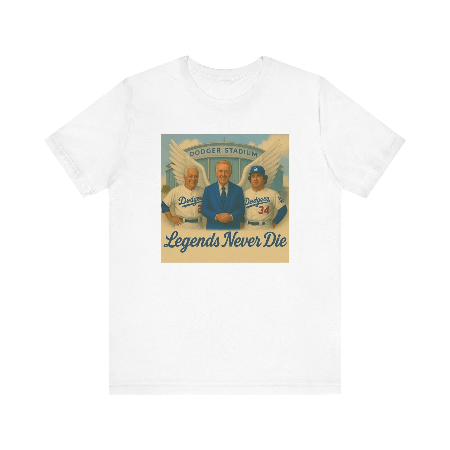 "Legends Never Die" Los Angeles Dodgers Tribute Tee - Unisex Jersey Short Sleeve