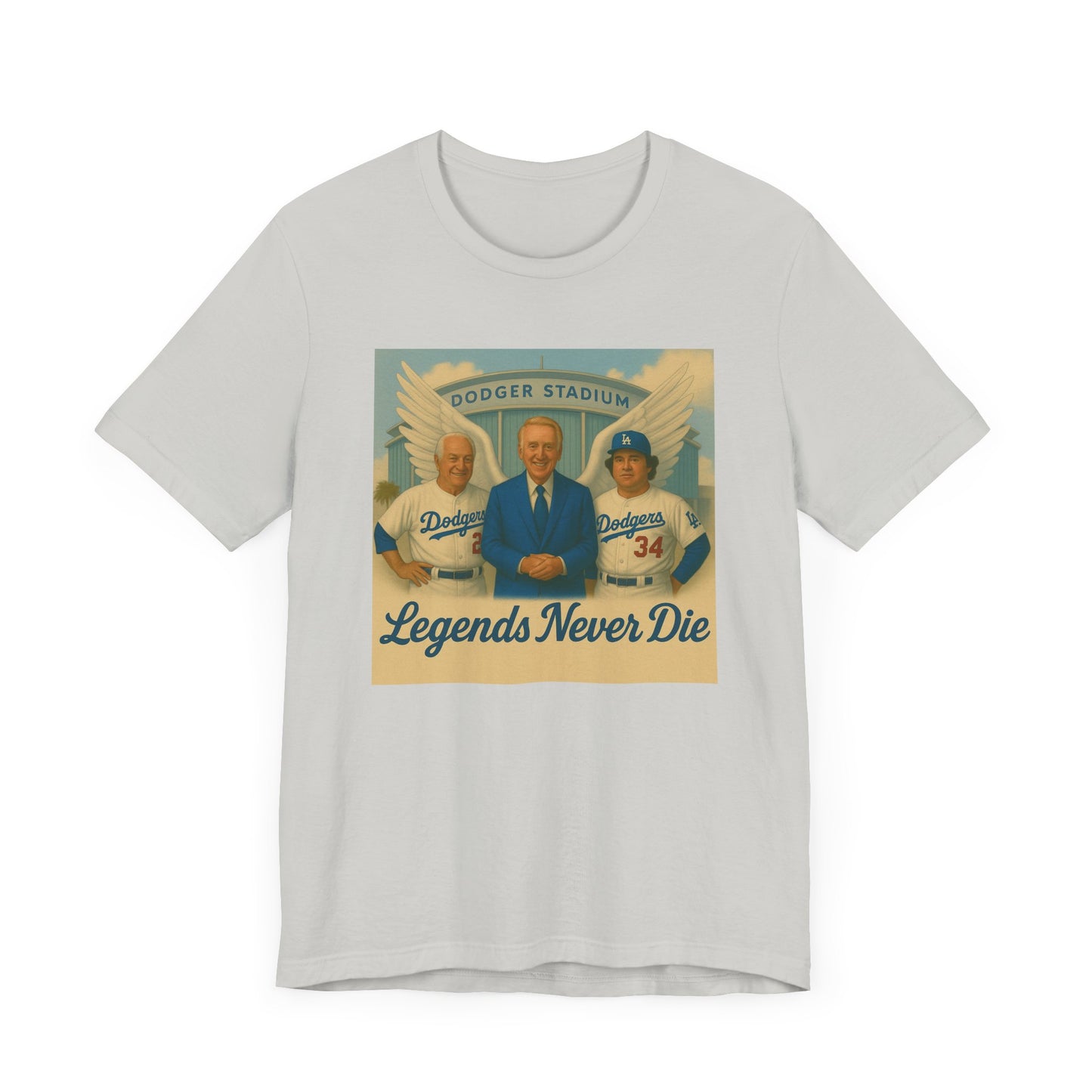 "Legends Never Die" Los Angeles Dodgers Tribute Tee - Unisex Jersey Short Sleeve