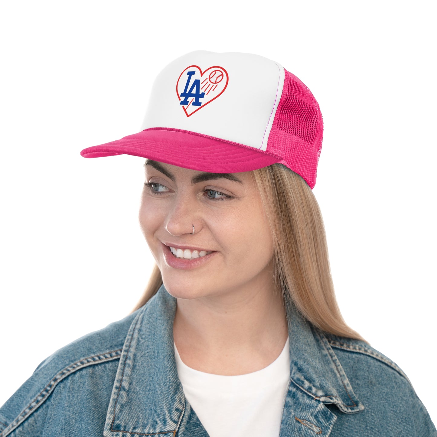 L.A. Baseball Heart Trucker Cap - Perfect for Men & Women (Various Colors)