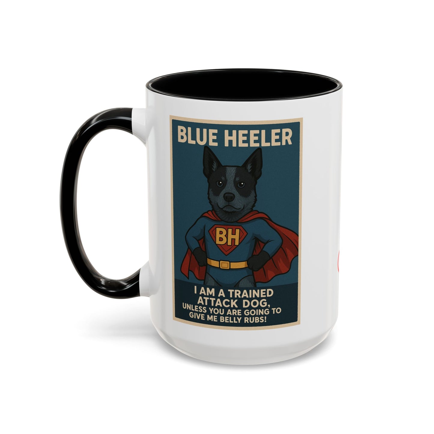Blue Heeler "Superhero" Coffee Mug - Fun 15oz Accent Mug for Dog Lovers