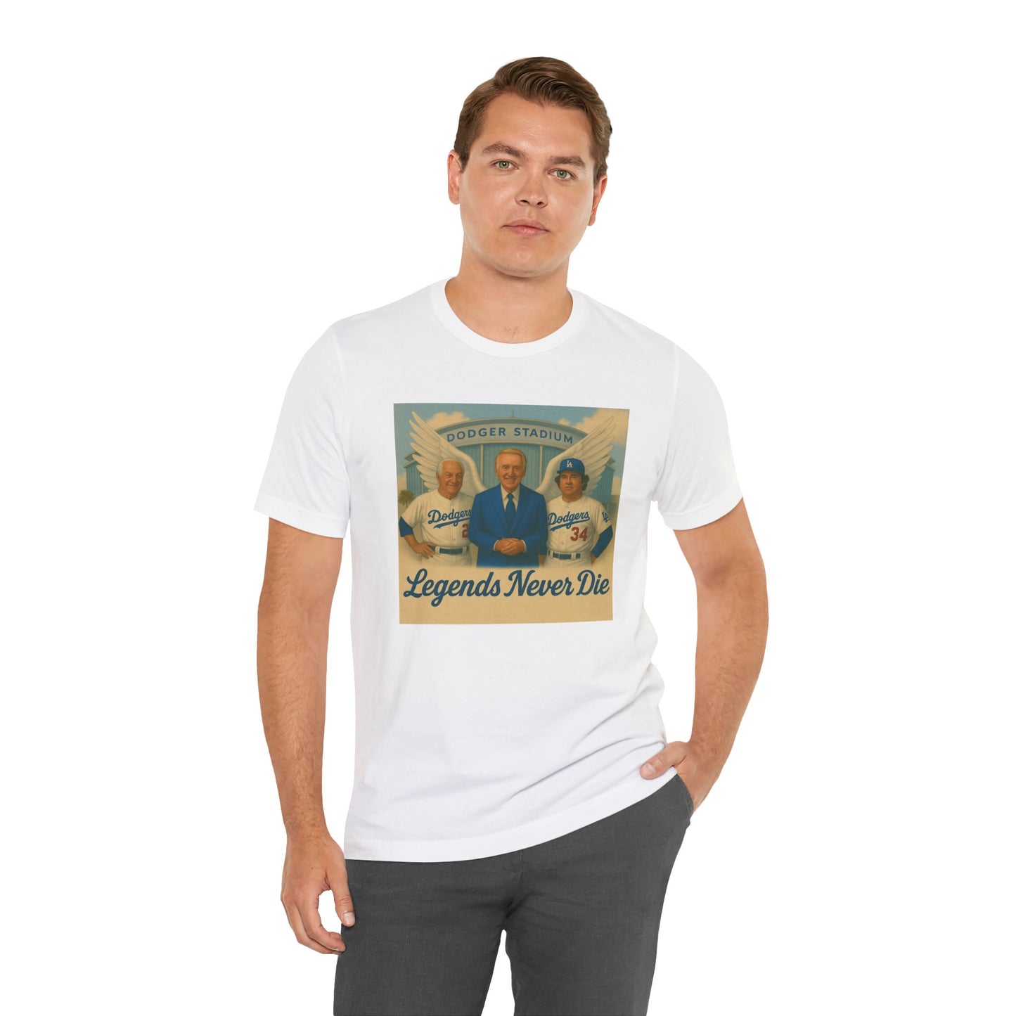 "Legends Never Die" Los Angeles Dodgers Tribute Tee - Unisex Jersey Short Sleeve