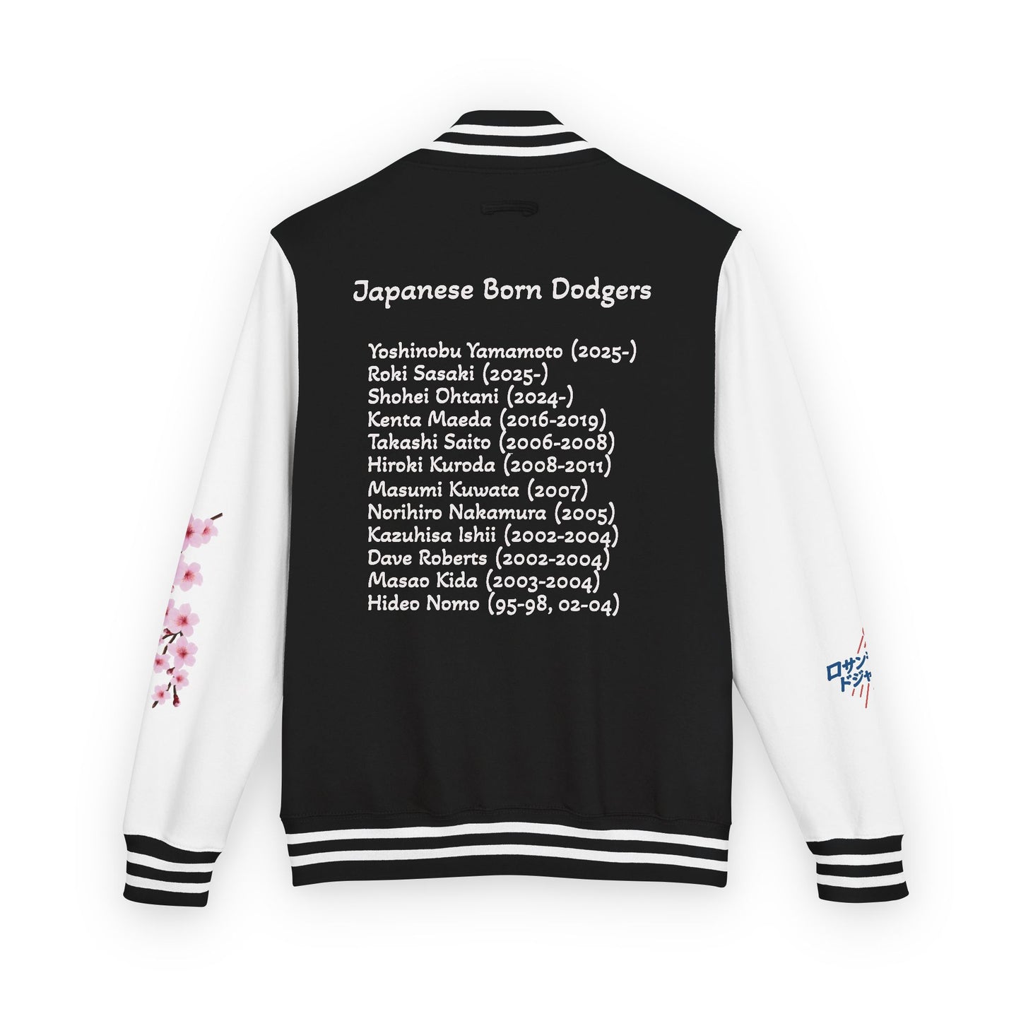 Dodgers Japanese Born Players Tribute Design Unisex Heavyweight Letterman Jacket -Men & Women