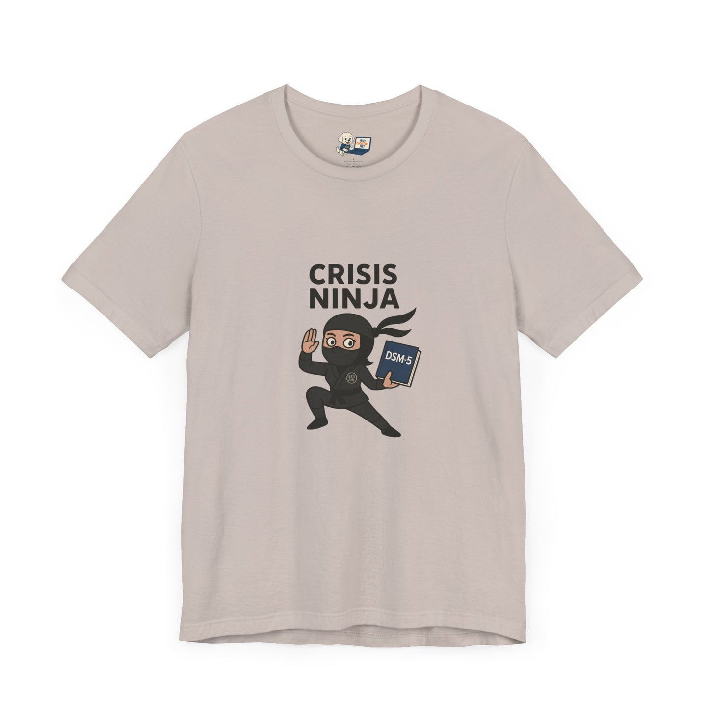 Mental Health "Crisis Ninja" Unisex Jersey Tee - Fun & Quirky Design for Everyday Heroes