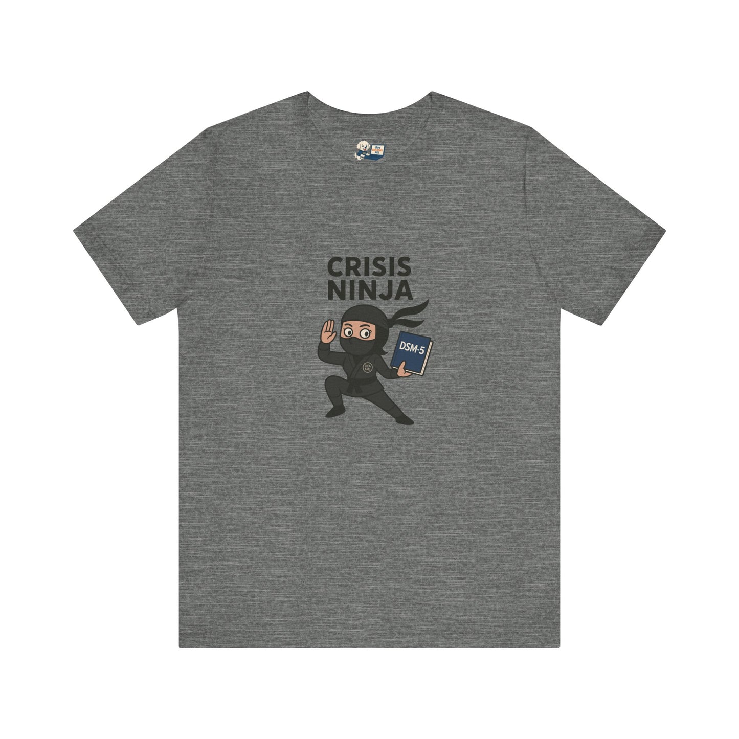 Mental Health "Crisis Ninja" Unisex Jersey Tee - Fun & Quirky Design for Everyday Heroes
