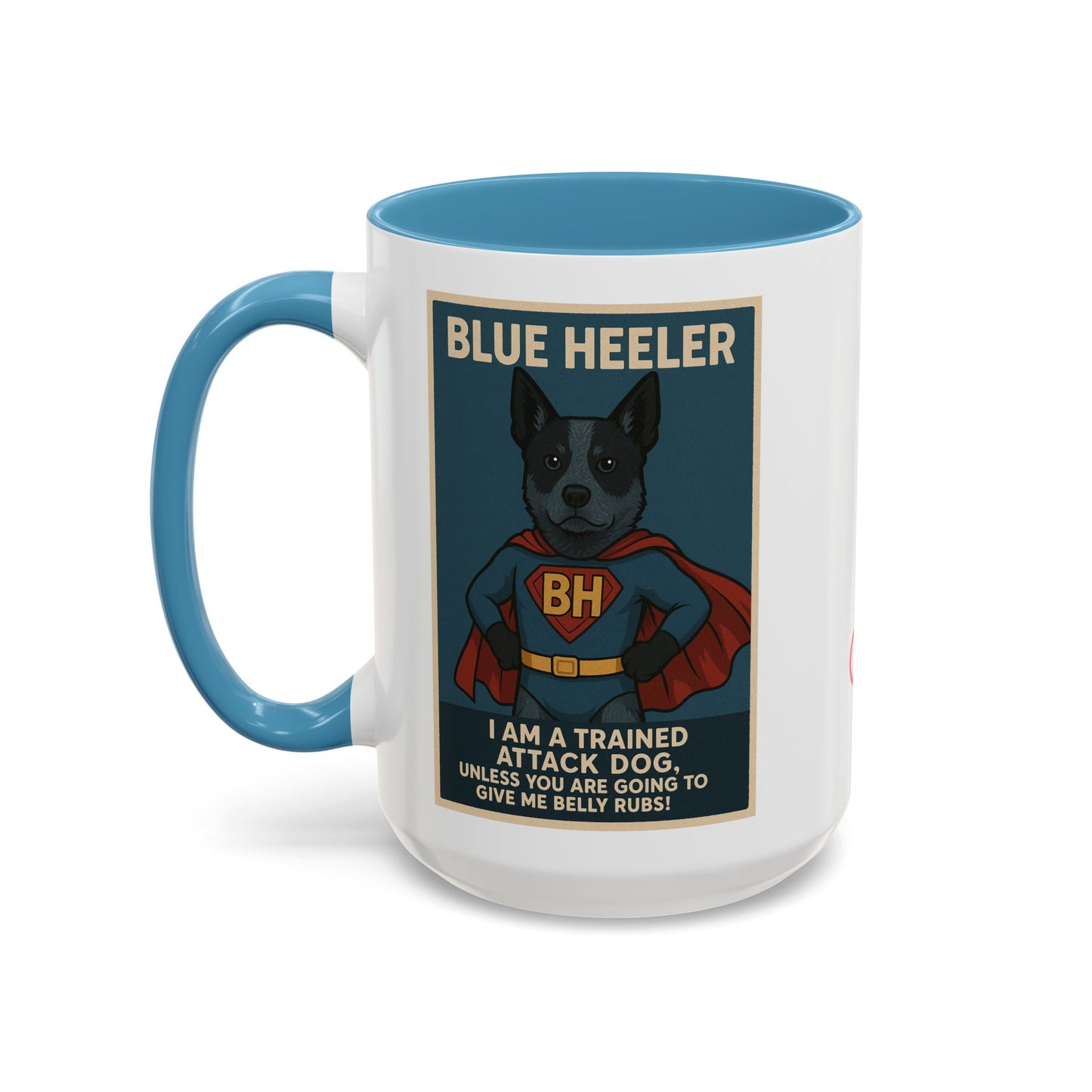 Blue Heeler "Superhero" Coffee Mug - Fun 15oz Accent Mug for Dog Lovers