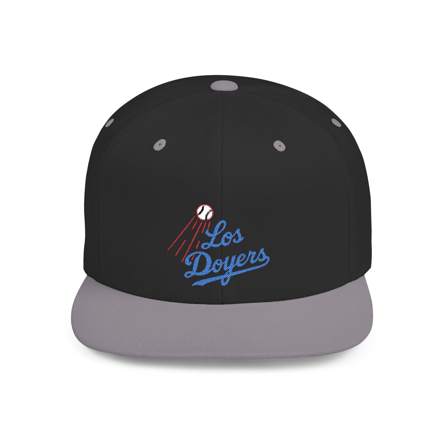 Los Doyers Embroidery Stylish Flat Bill Snapback Cap