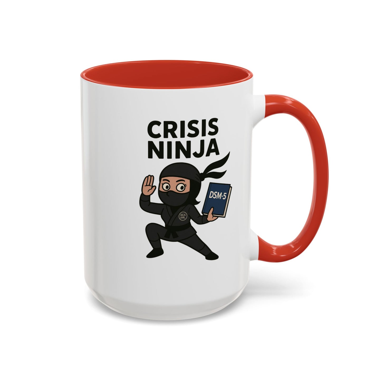 Mental Health "Crisis Ninja" -Accent Mug - 15oz