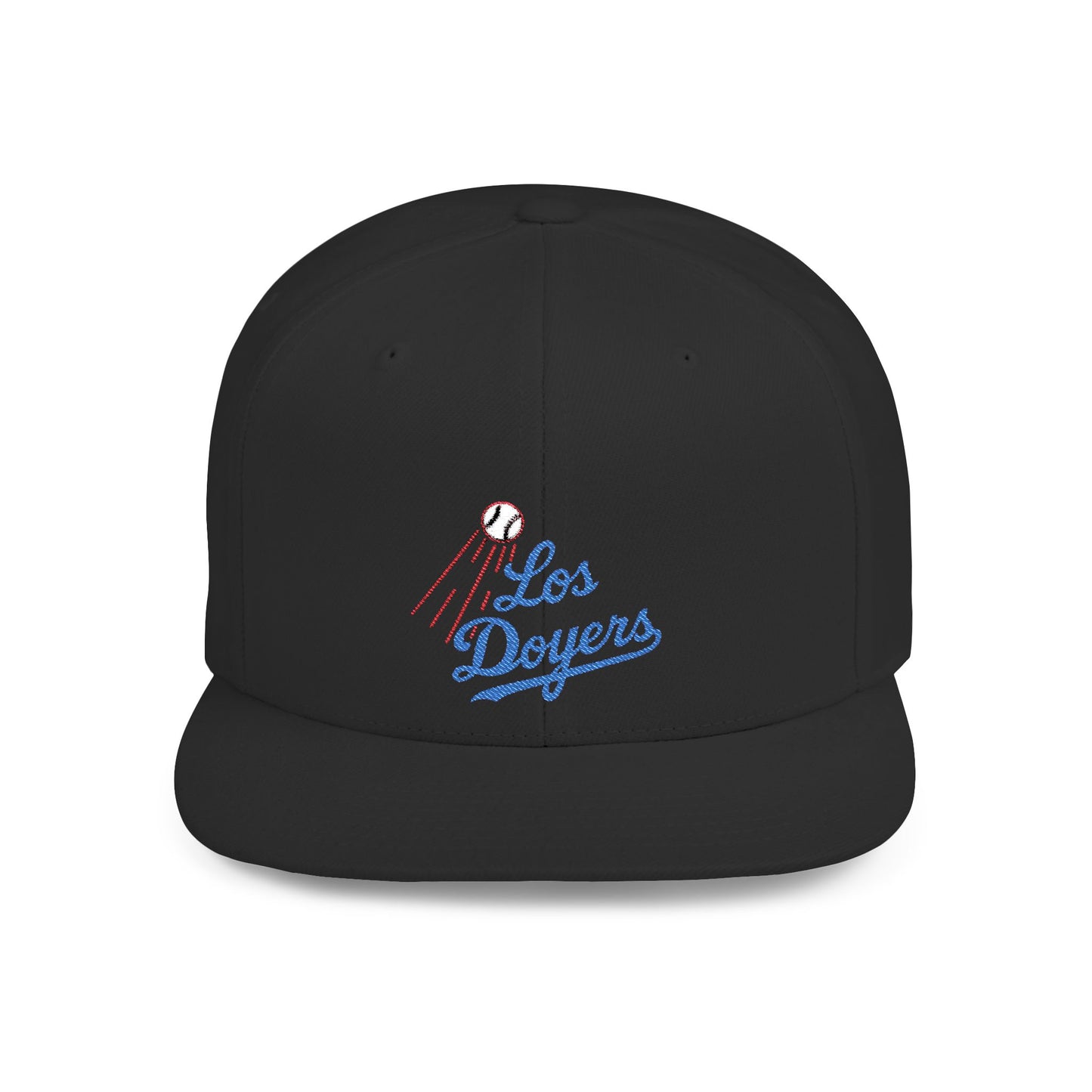 Los Doyers Embroidery Stylish Flat Bill Snapback Cap