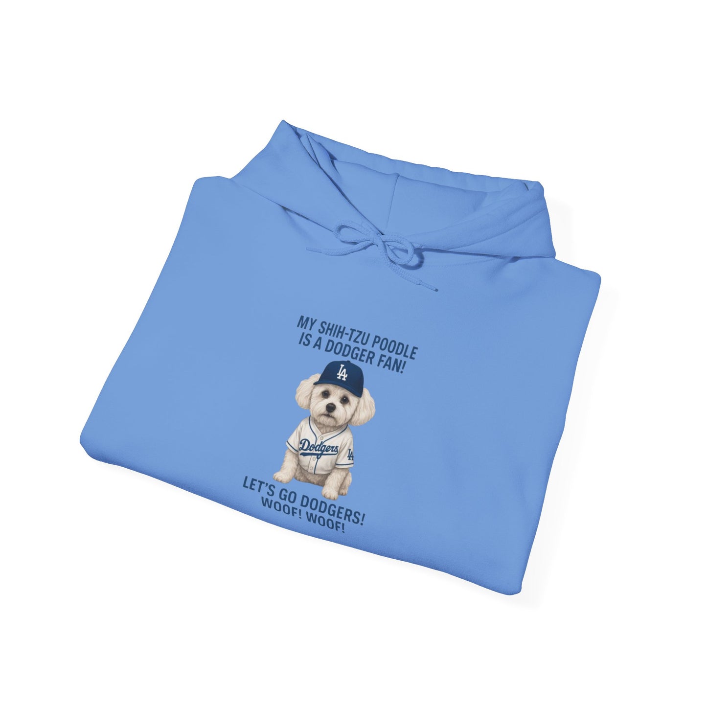 "My Shih Tzu Poodle is a Dodgers Fan" Unisex Dog Lover Hoodie