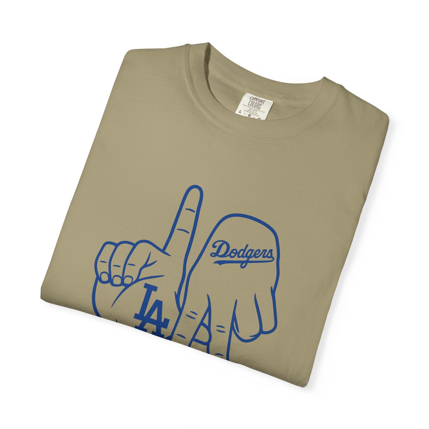Dodgers Twisted Fingers Unisex Garment-Dyed Graphic T-Shirt - Perfect for Game Days & Casual Wear