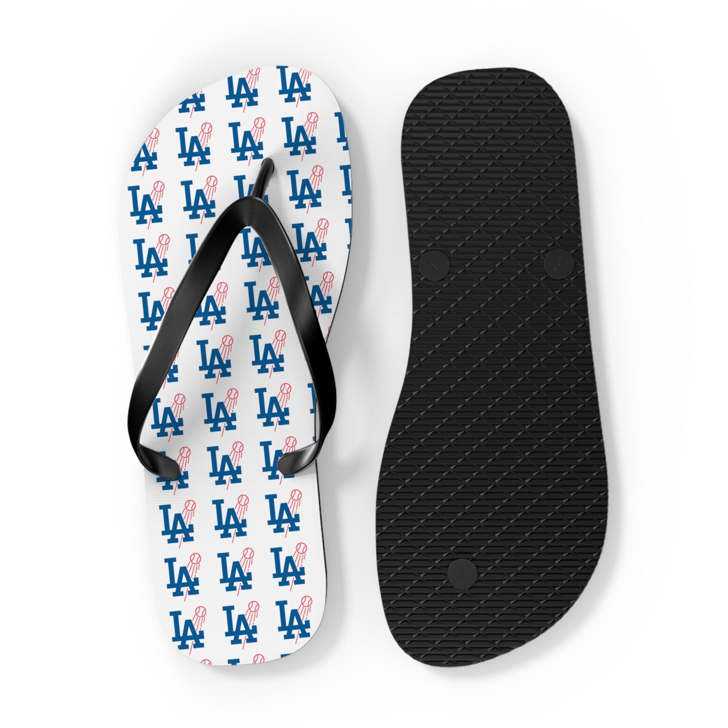 Unisex L.A. Logo Dodgers Flip Flops - Summer Beach Sandals for Fans