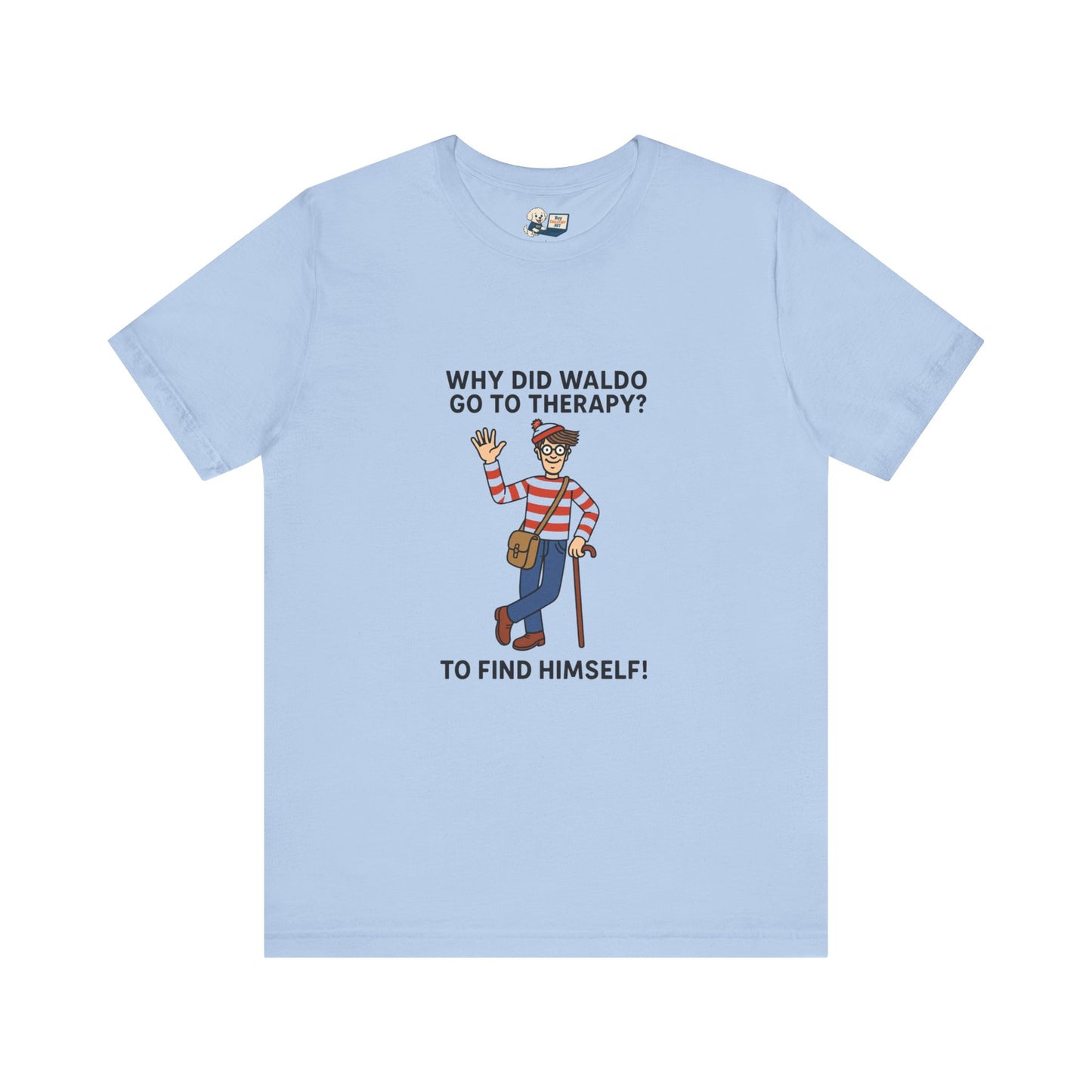 Mental Health "Waldo" Unisex Jersey Tee - Fun & Quirky Design for Everyday Heroes
