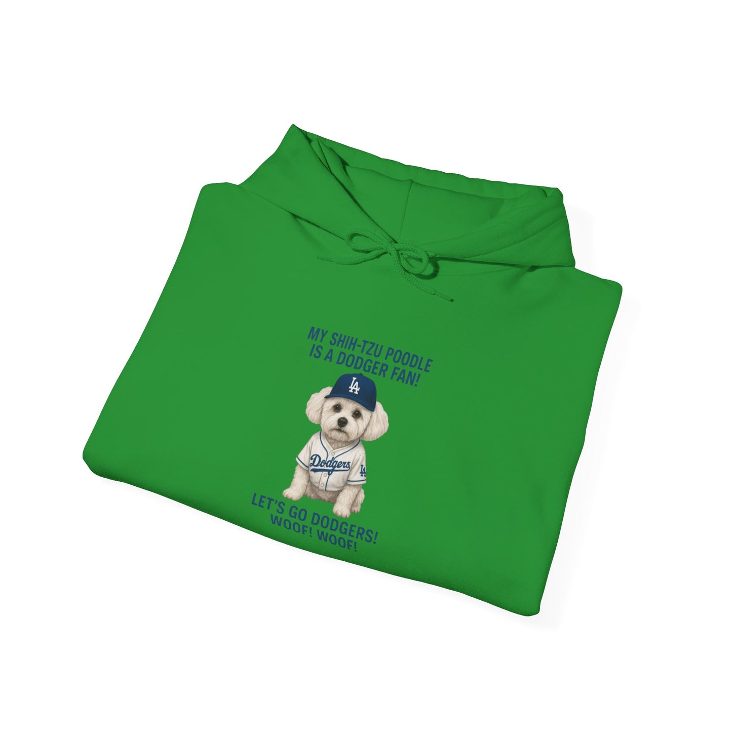 "My Shih Tzu Poodle is a Dodgers Fan" Unisex Dog Lover Hoodie