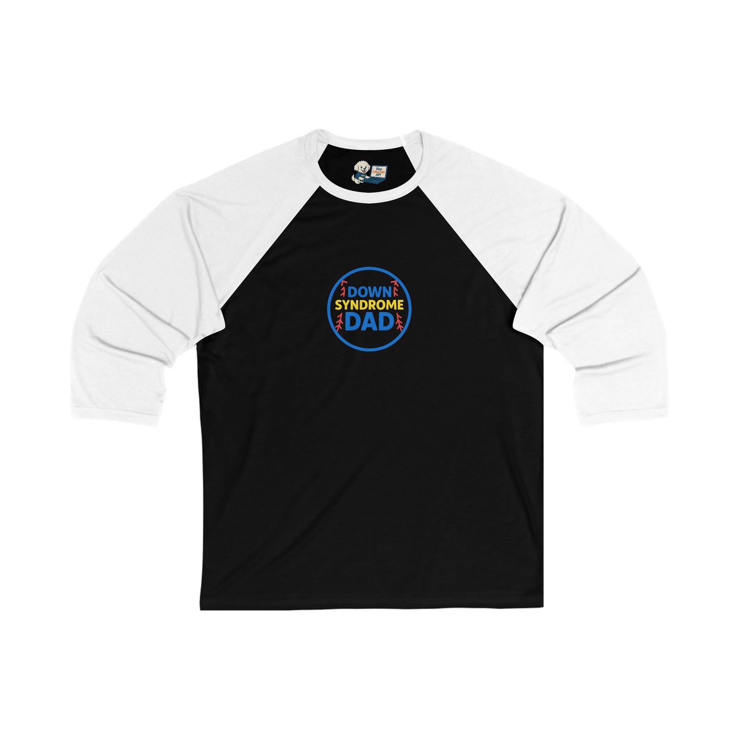 Down Syndrome Awareness - Dad Baseball Tee - Unisex 3/4 Sleeve Shirt for Supportive Fathers