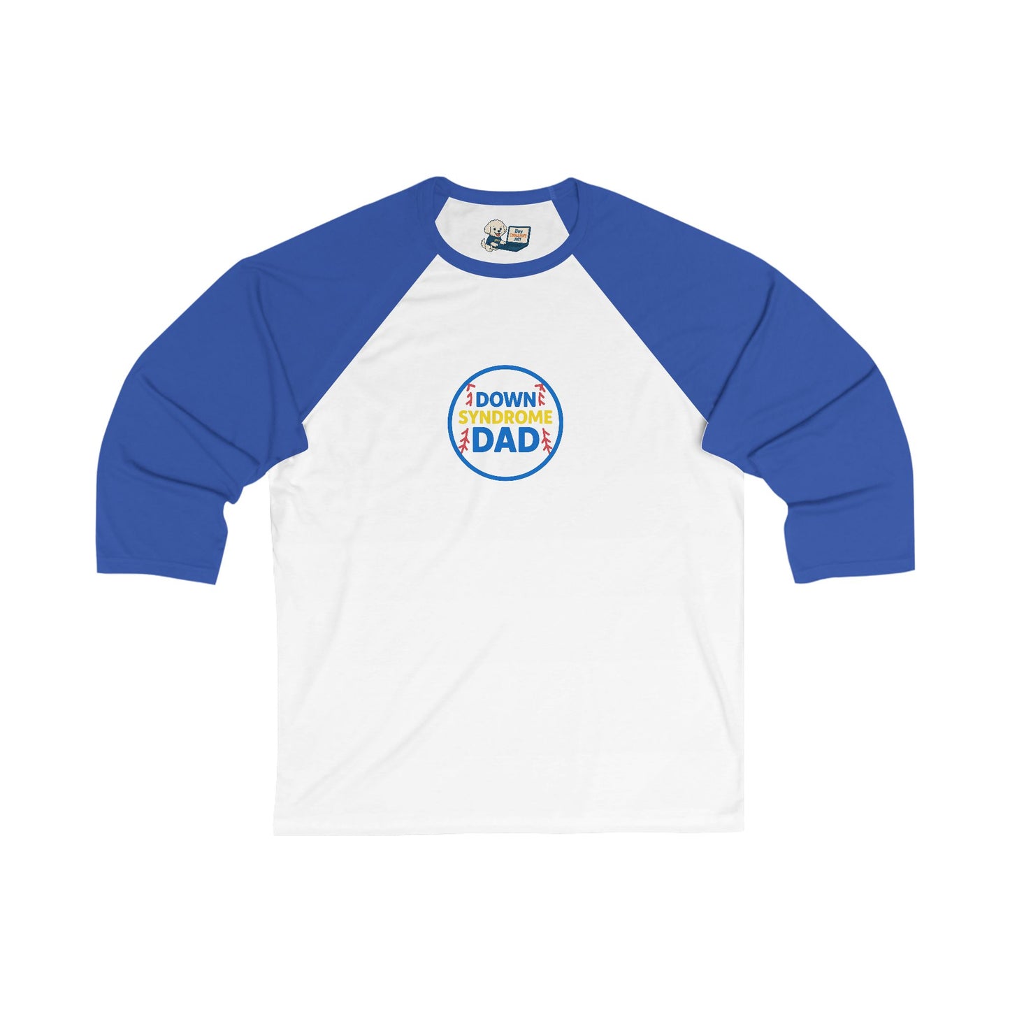 Down Syndrome Awareness - Dad Baseball Tee - Unisex 3/4 Sleeve Shirt for Supportive Fathers