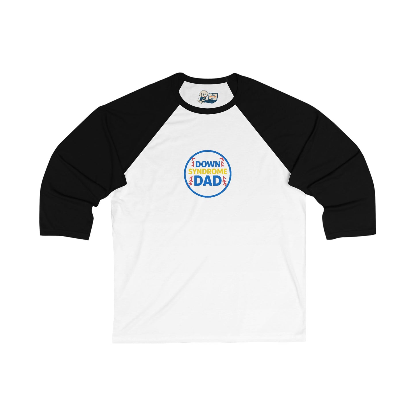 Down Syndrome Awareness - Dad Baseball Tee - Unisex 3/4 Sleeve Shirt for Supportive Fathers