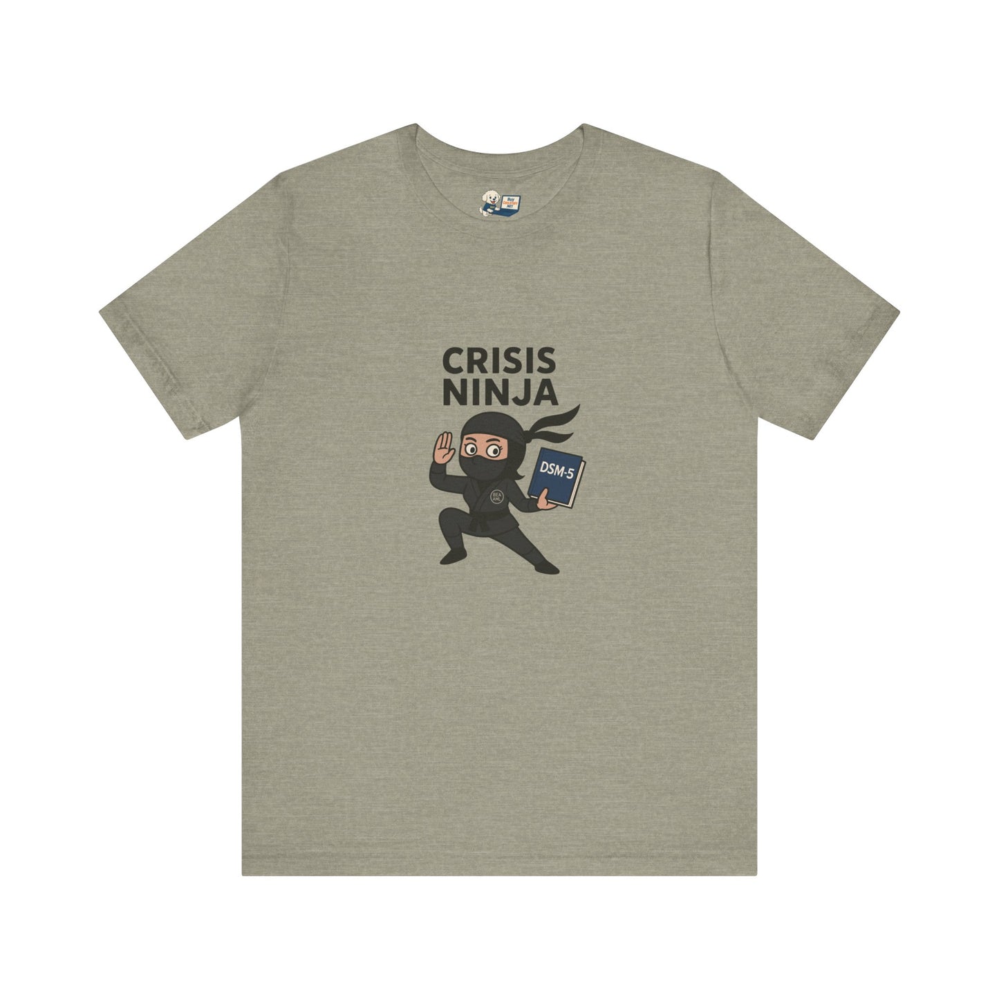 Mental Health "Crisis Ninja" Unisex Jersey Tee - Fun & Quirky Design for Everyday Heroes