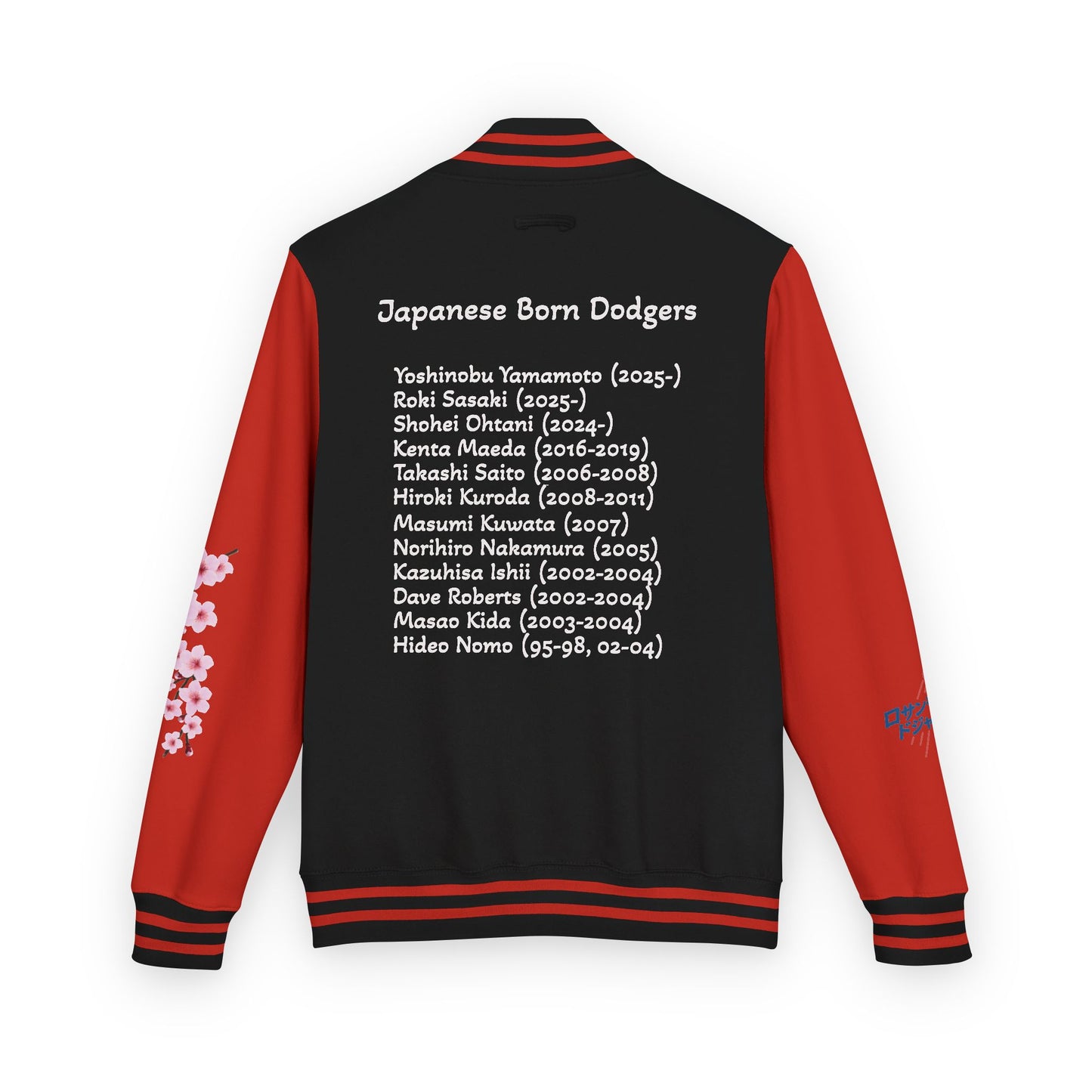 Dodgers Japanese Born Players Tribute Design Unisex Heavyweight Letterman Jacket -Men & Women