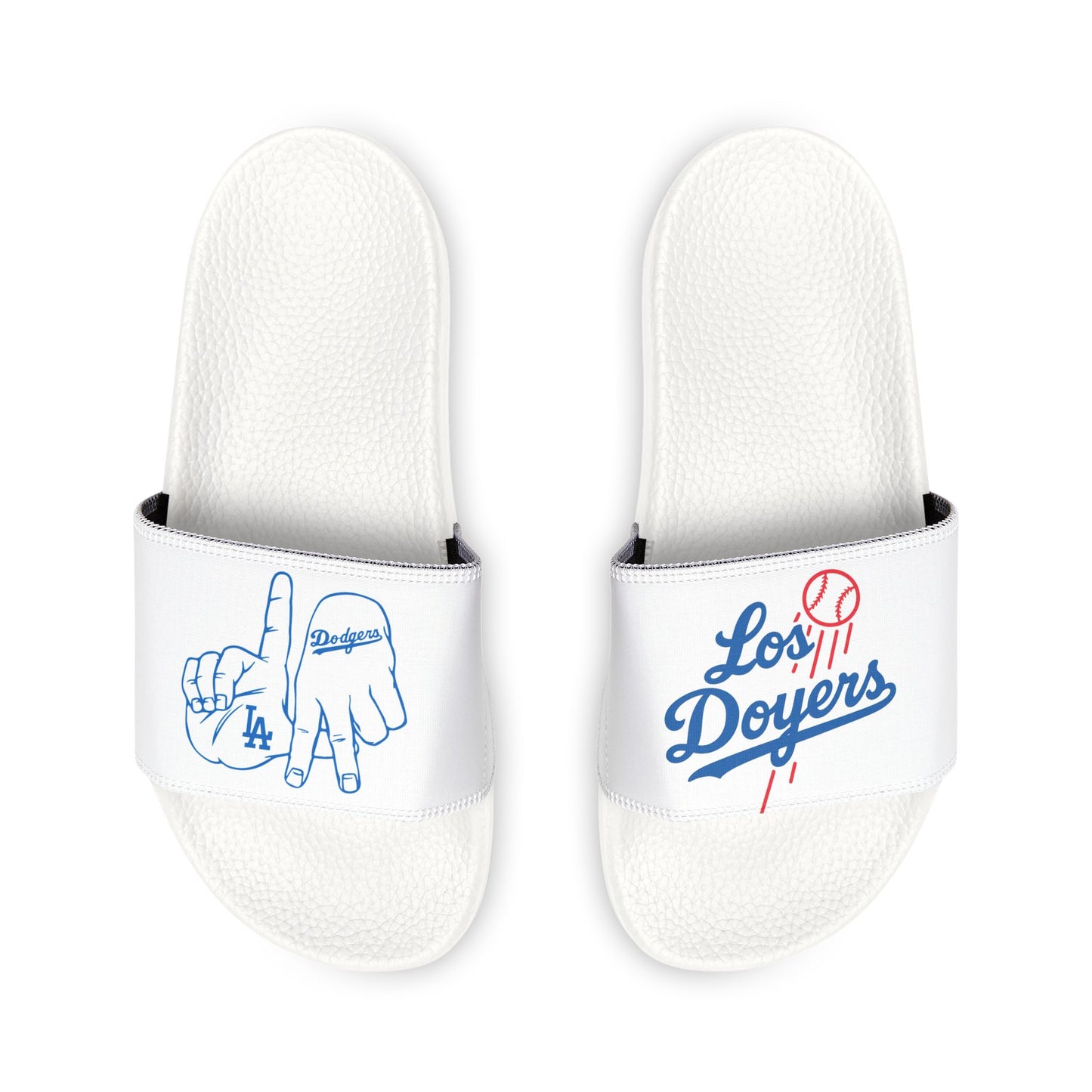 Los Doyers Men's Slide Sandals - Perfect for Real Dodger Fans!