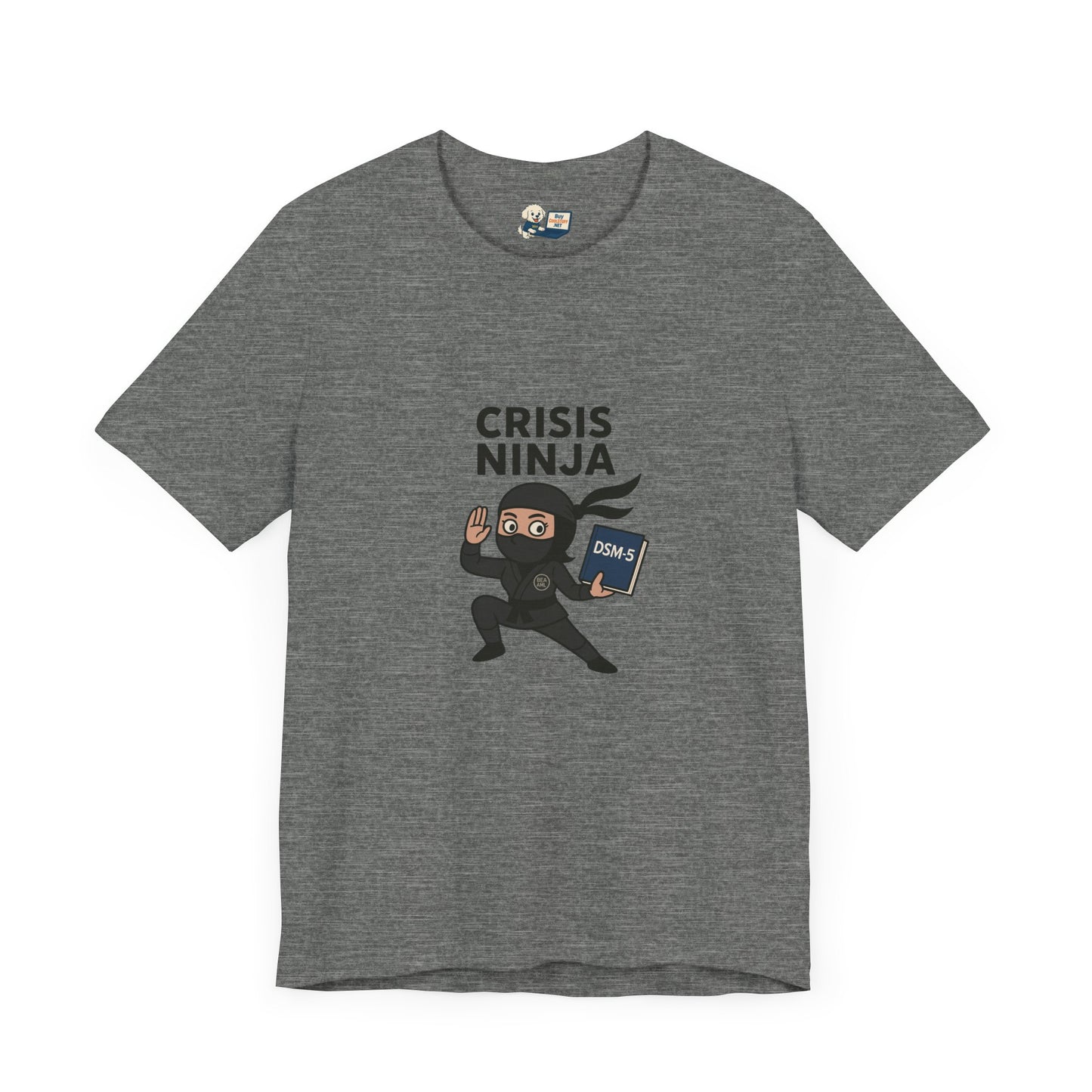Mental Health "Crisis Ninja" Unisex Jersey Tee - Fun & Quirky Design for Everyday Heroes