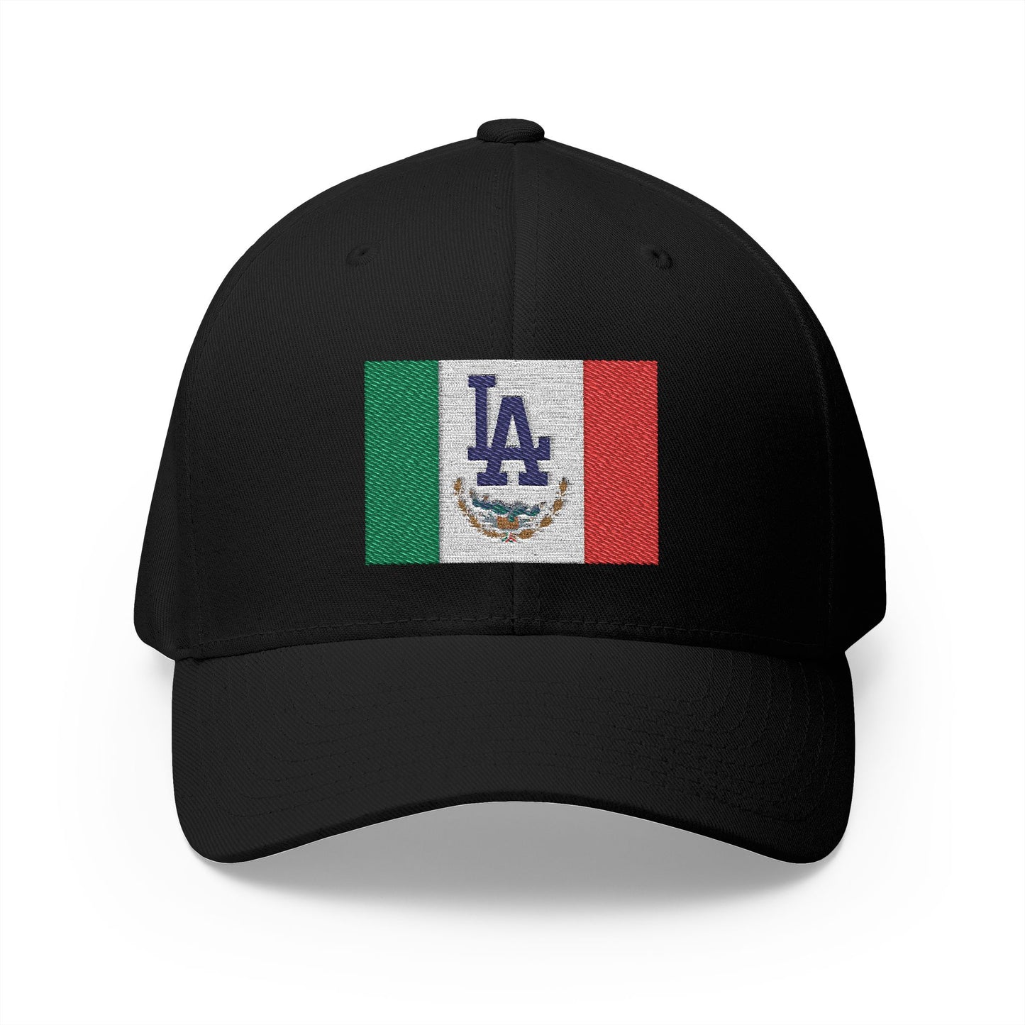 Fitted Embroidered Mexican Flag with L.A. Dodgers Logo Cap - Original Design