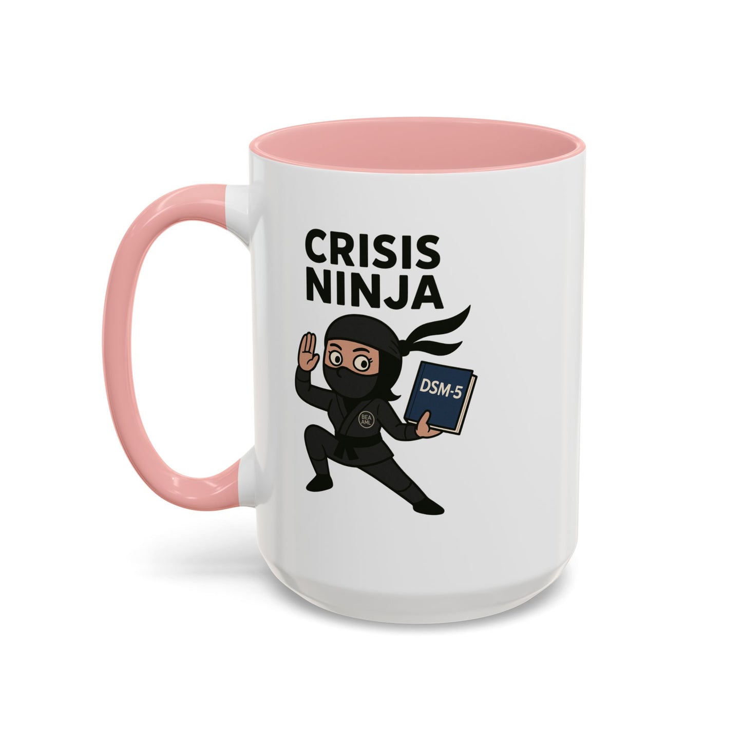 Mental Health "Crisis Ninja" -Accent Mug - 15oz