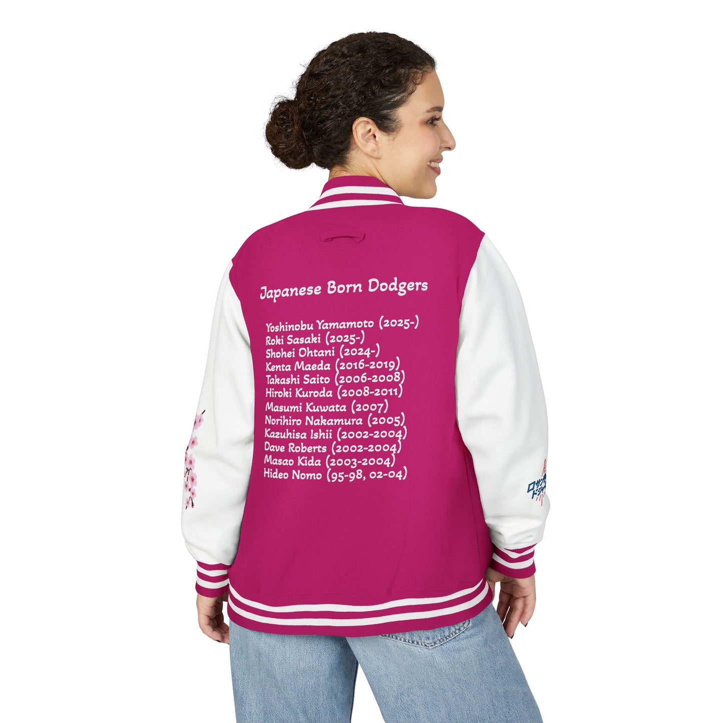 Dodgers Japanese Born Players Tribute Design Unisex Heavyweight Letterman Jacket -Men & Women