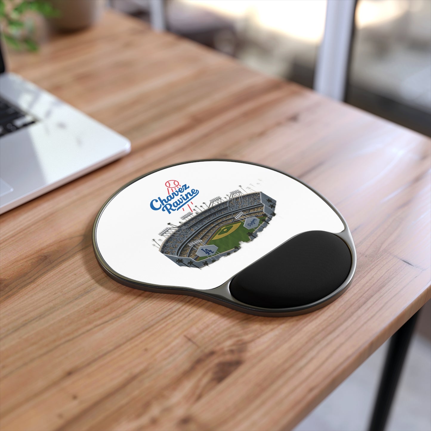 Chavez Ravine Baseball Mouse Pad with Wrist Rest