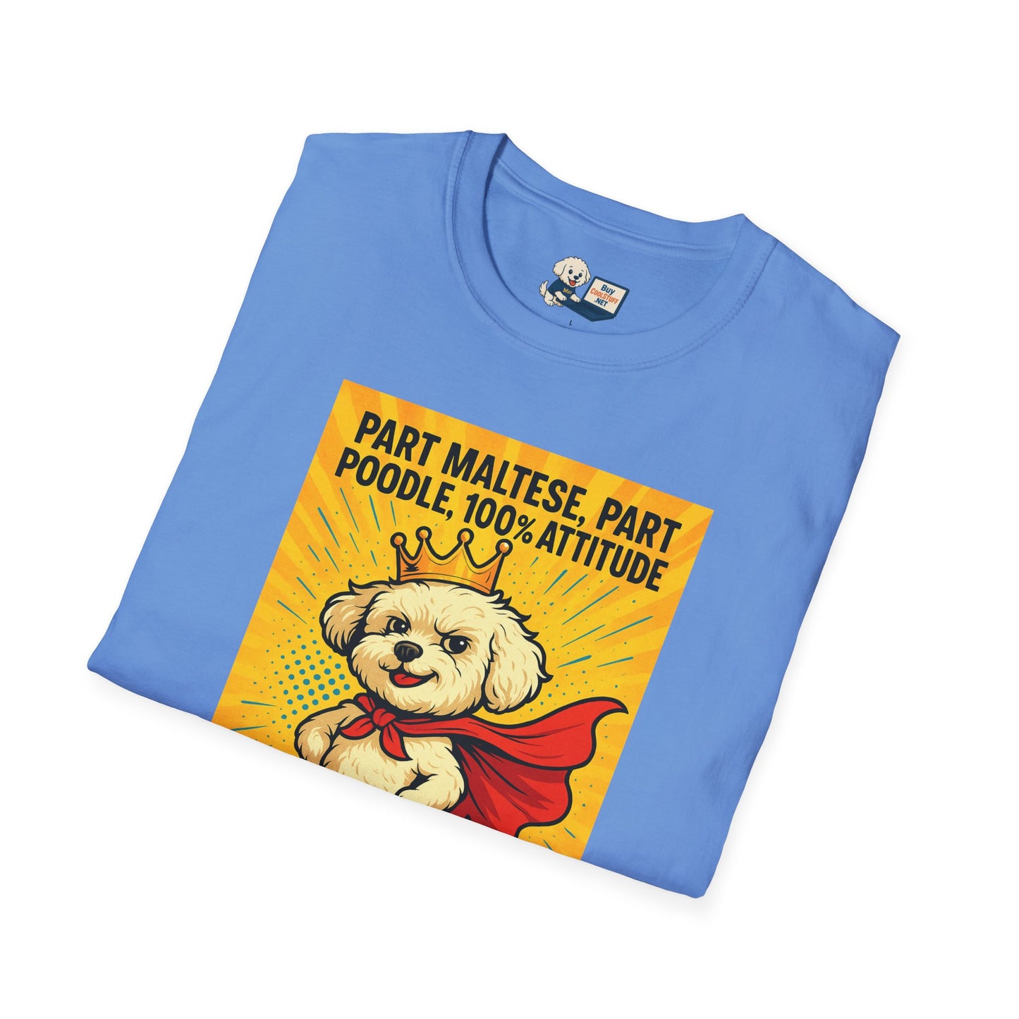 Maltipoo "Superhero" Unisex Softstyle T-Shirt – Perfect Gift for Dog Lovers!