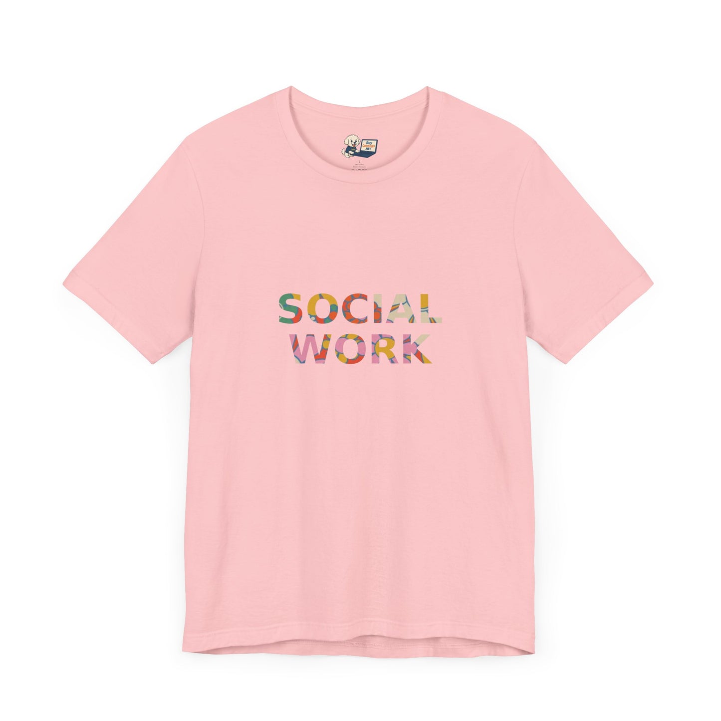 Social Work "Flower Letters" Unisex Jersey Tee - Fun & Quirky Design for Everyday Heroes