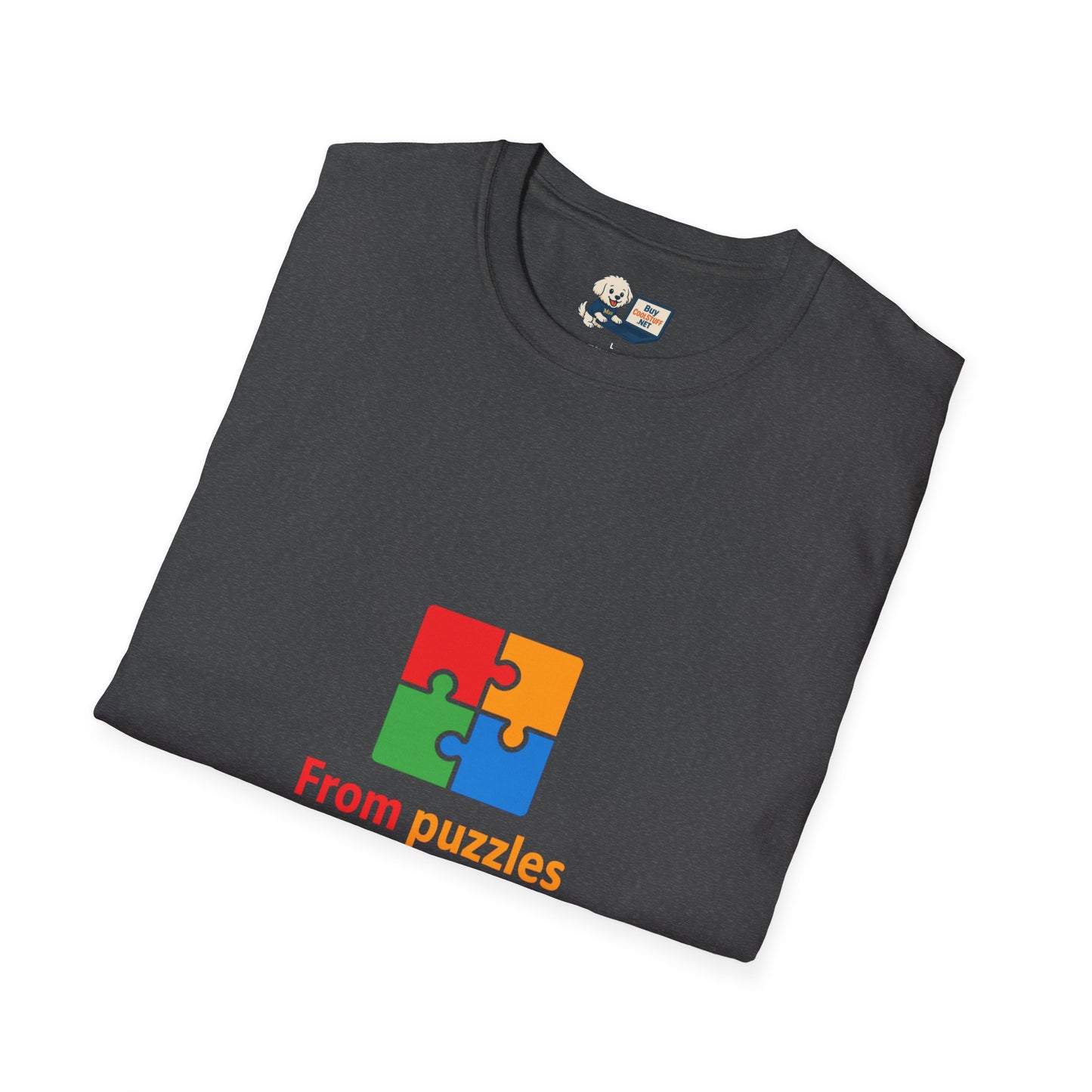 Autism Awareness - "From Puzzles to Possibilities" -  Unisex Softstyle T-Shirt (Various Colors)