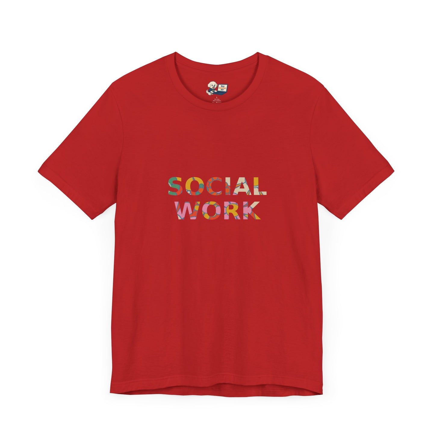 Social Work "Flower Letters" Unisex Jersey Tee - Fun & Quirky Design for Everyday Heroes