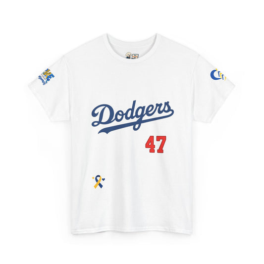 Down Syndrome Awareness - Dodgers Tee -Unisex Heavy Cotton Tee - Men & Women