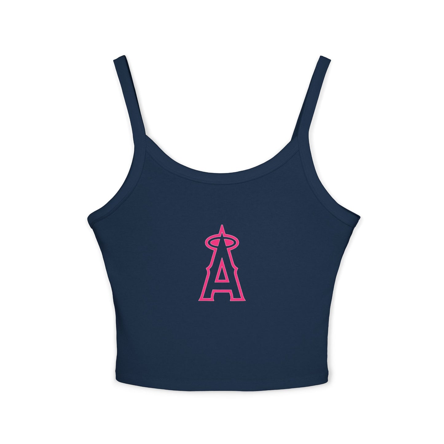 Angels Baseball Spaghetti Strap Tank Top with Pink Logo