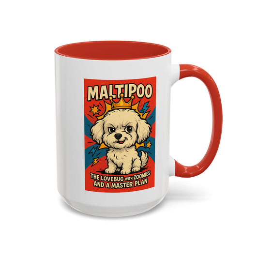 Maltipoo Lovebug Coffee Mug - Fun 15oz Accent Mug for Dog Lovers